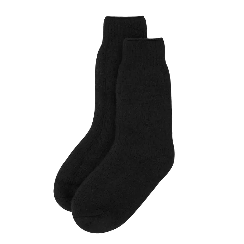 Long Slipper Sock Black sold by Province of Canada