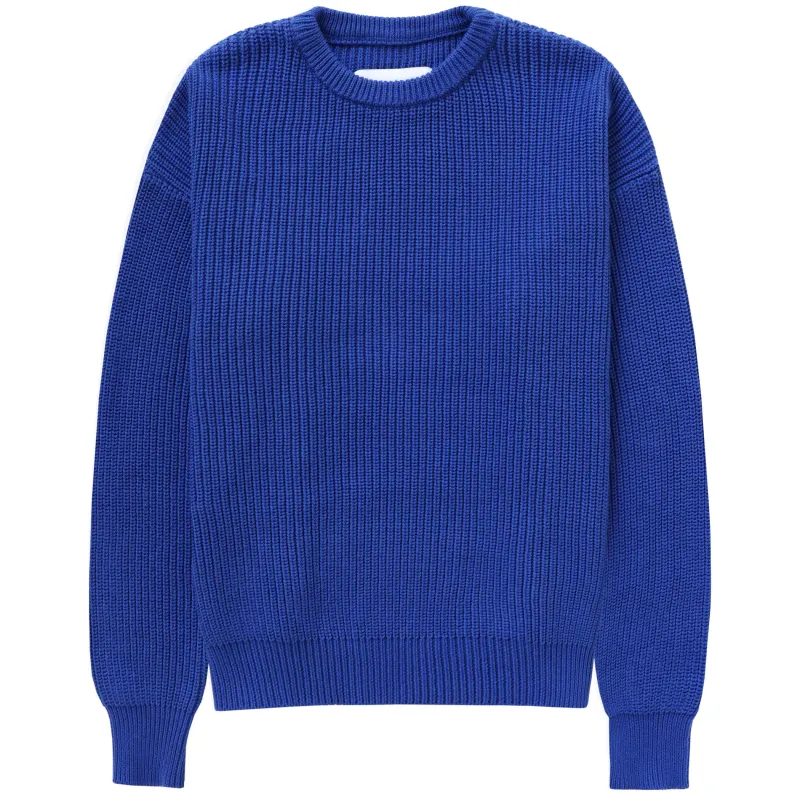 Cotton Knit Sweater Royal - Unisex sold by Province of Canada
