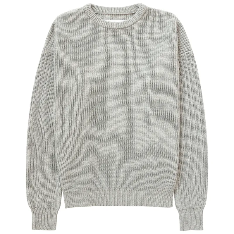 Cotton Knit Sweater Heather Grey - Unisex sold by Province of Canada
