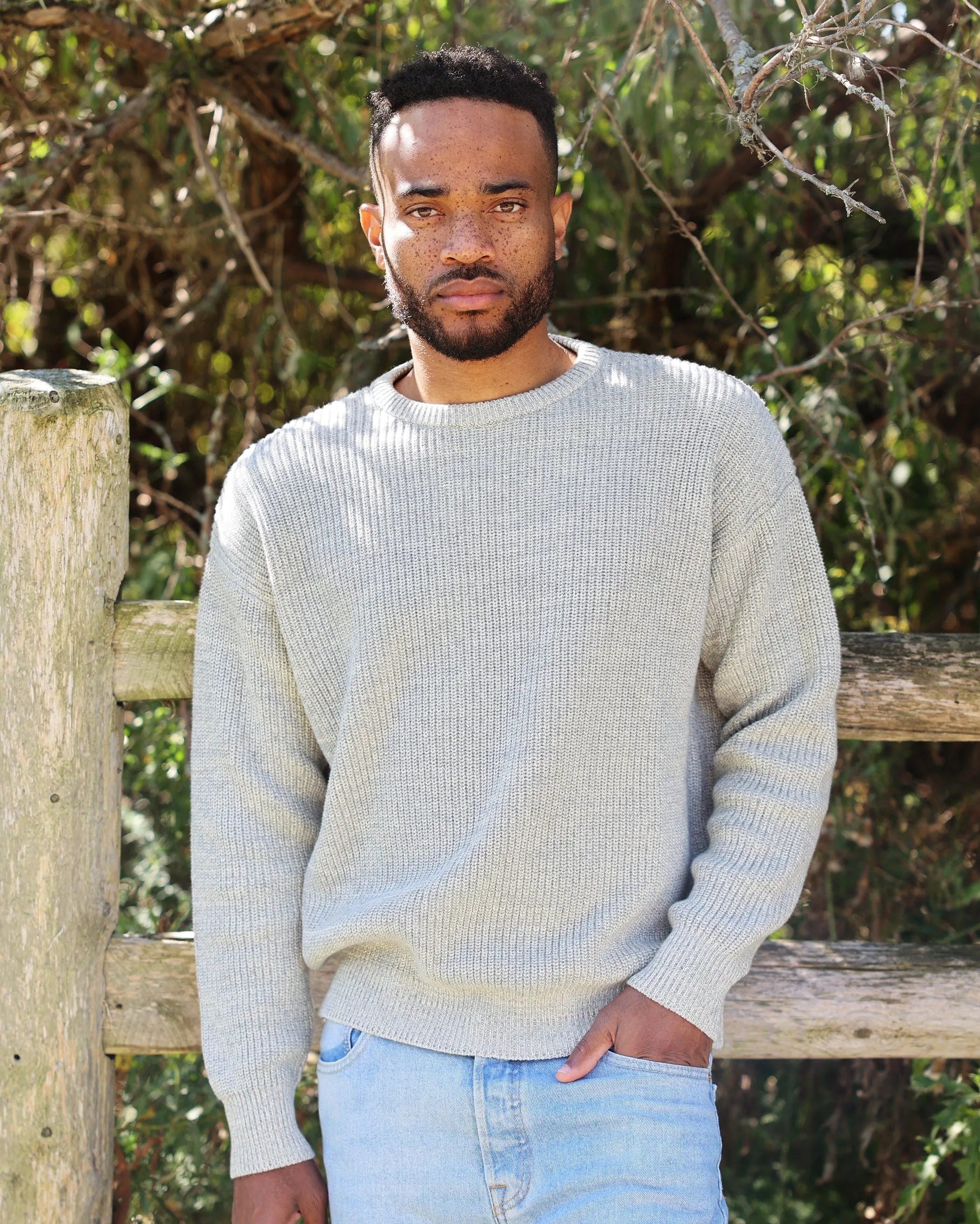 Cotton Knit Sweater Heather Grey - Unisex sold by Province of Canada product image thumbnail 2