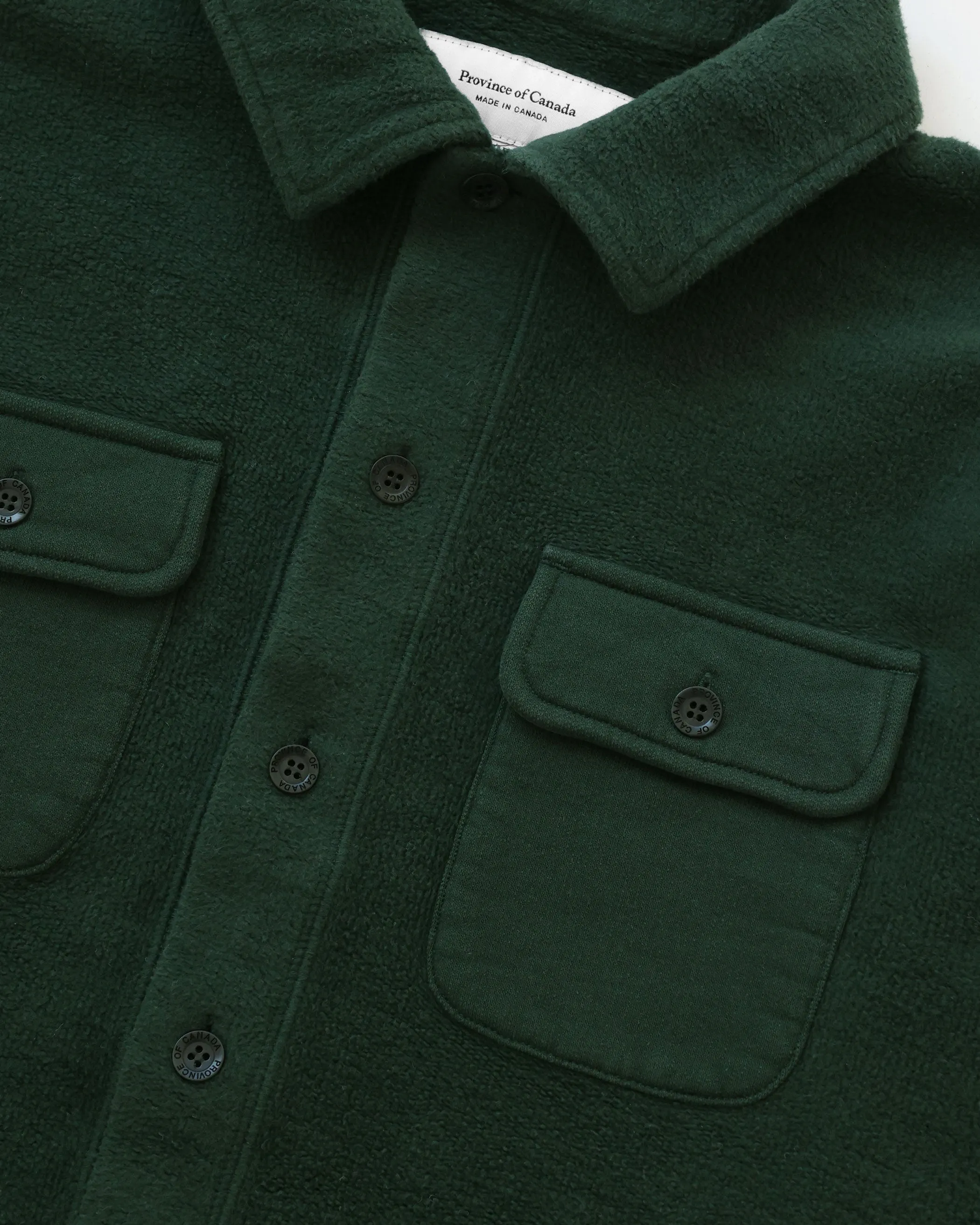 Reverse Fleece Overshirt Forest - Unisex sold by Province of Canada product image thumbnail 4