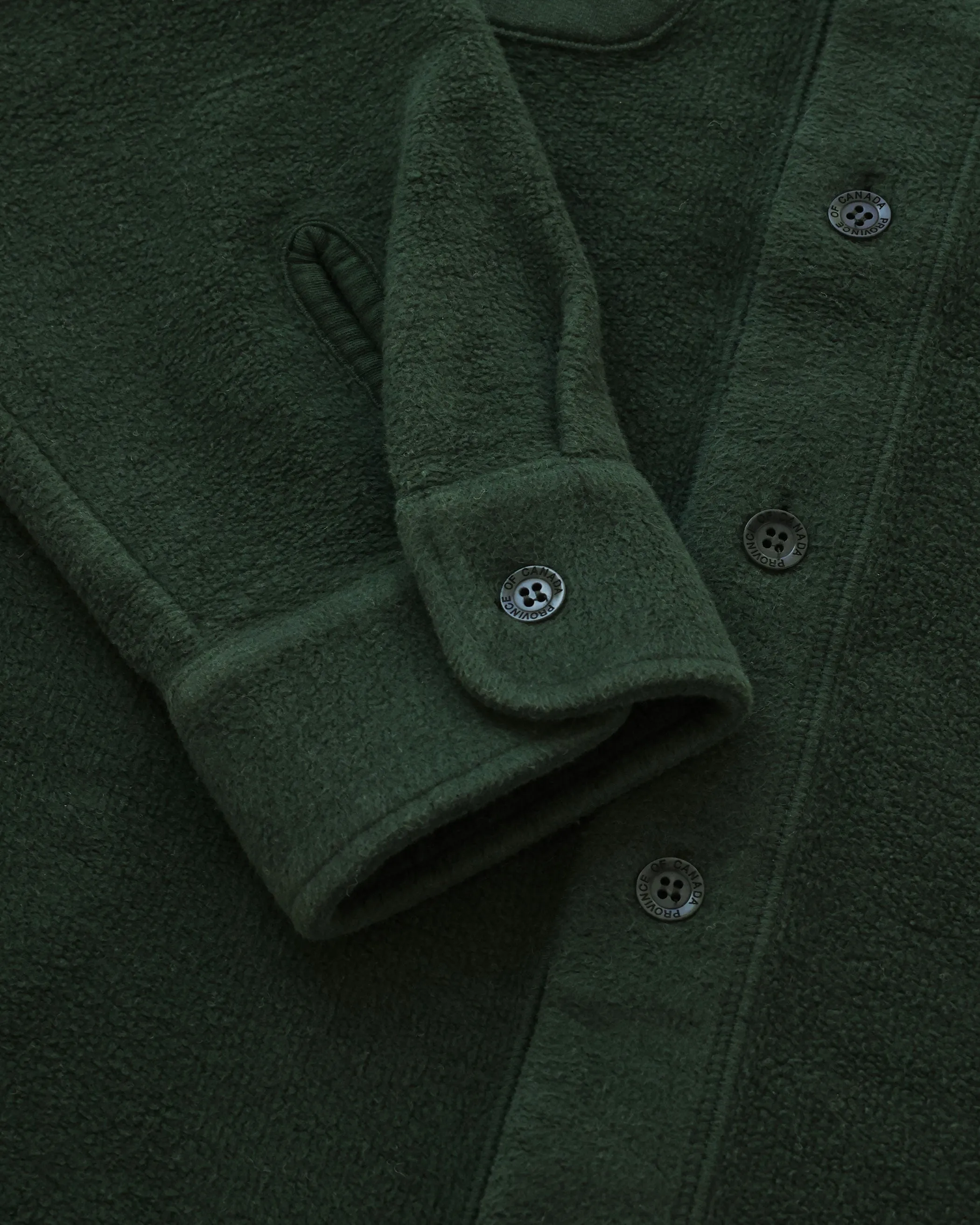 Reverse Fleece Overshirt Forest - Unisex sold by Province of Canada product image thumbnail 5