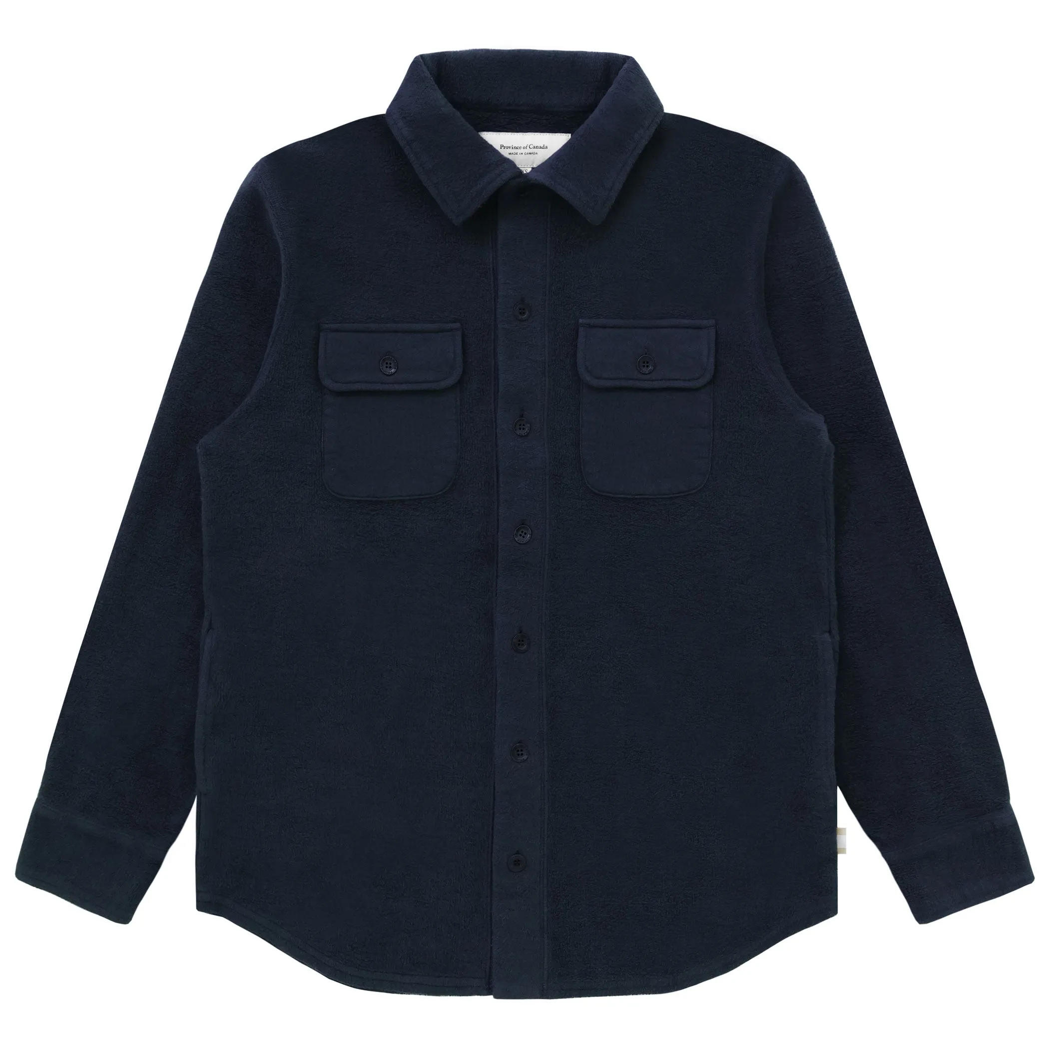 Reverse Fleece Overshirt Navy - Unisex sold by Province of Canada
