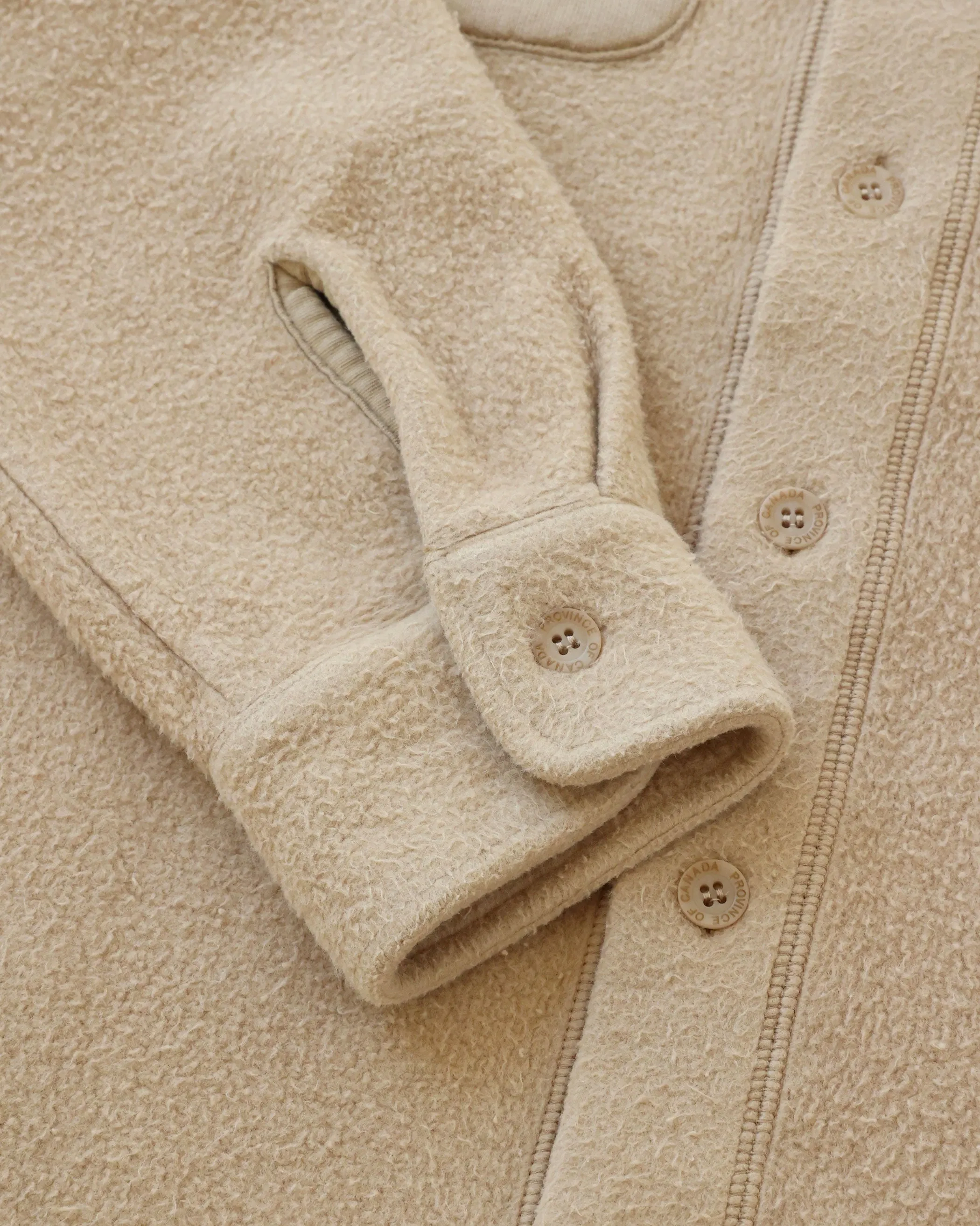 Reverse Fleece Overshirt Khaki - Unisex sold by Province of Canada product image thumbnail 5