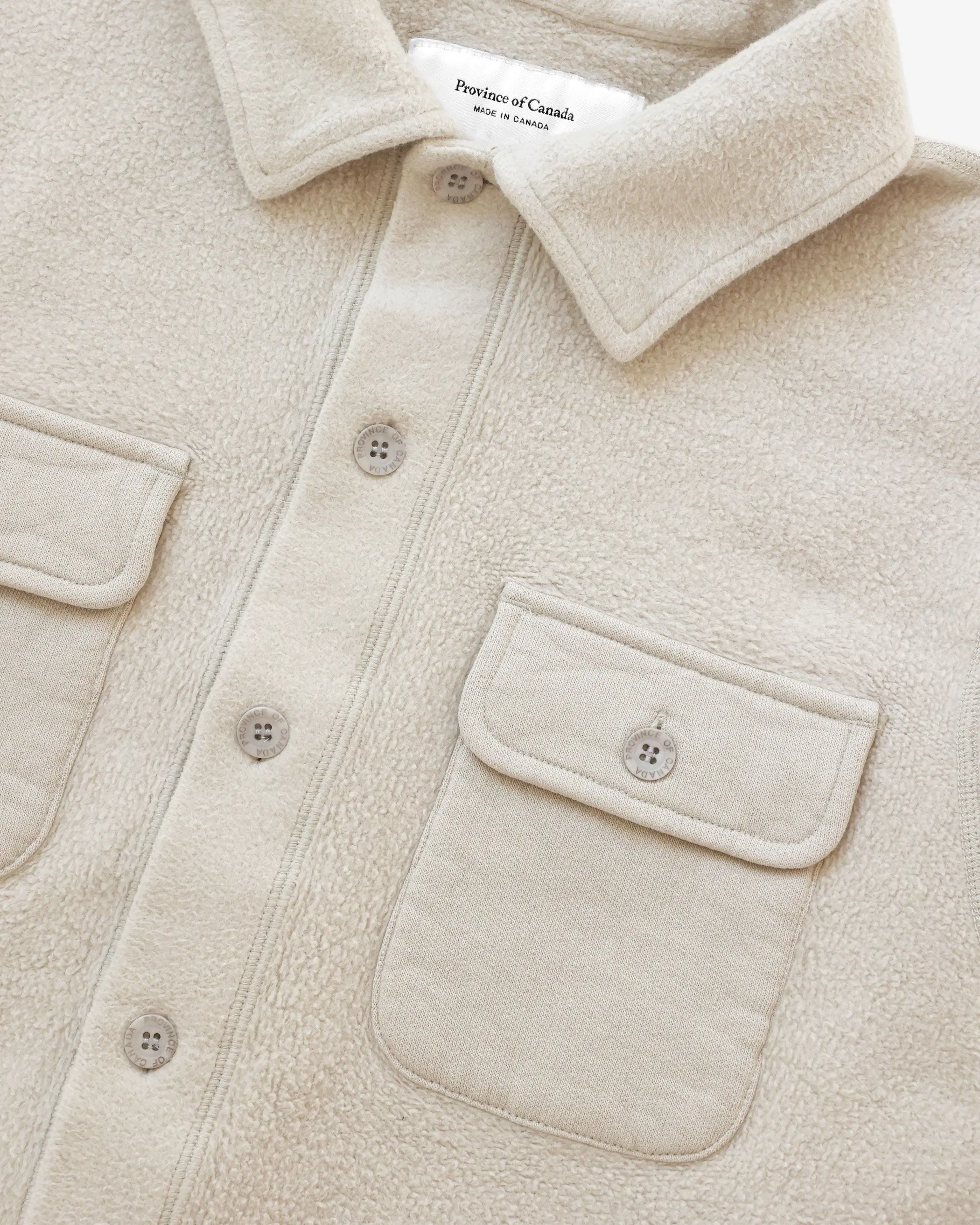 Reverse Fleece Overshirt Sand - Unisex sold by Province of Canada product image thumbnail 4