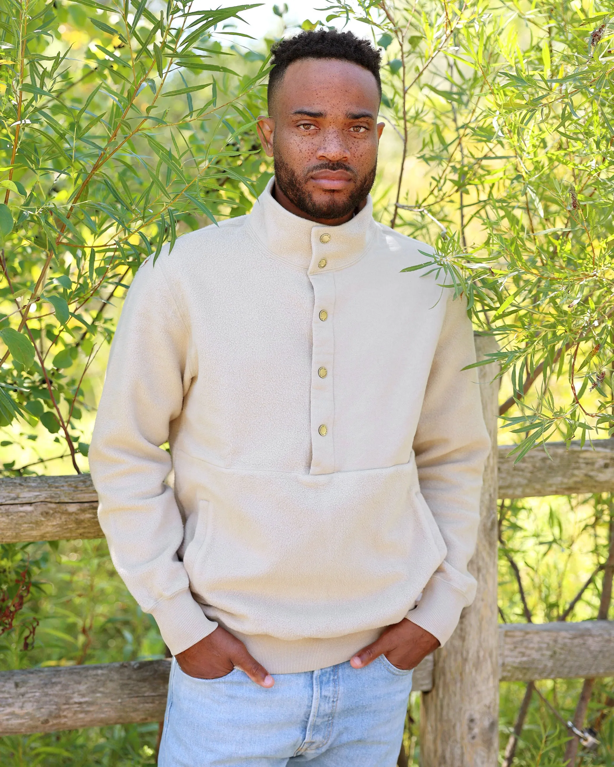 Reverse Fleece Pullover Sand - Unisex sold by Province of Canada product image thumbnail 4