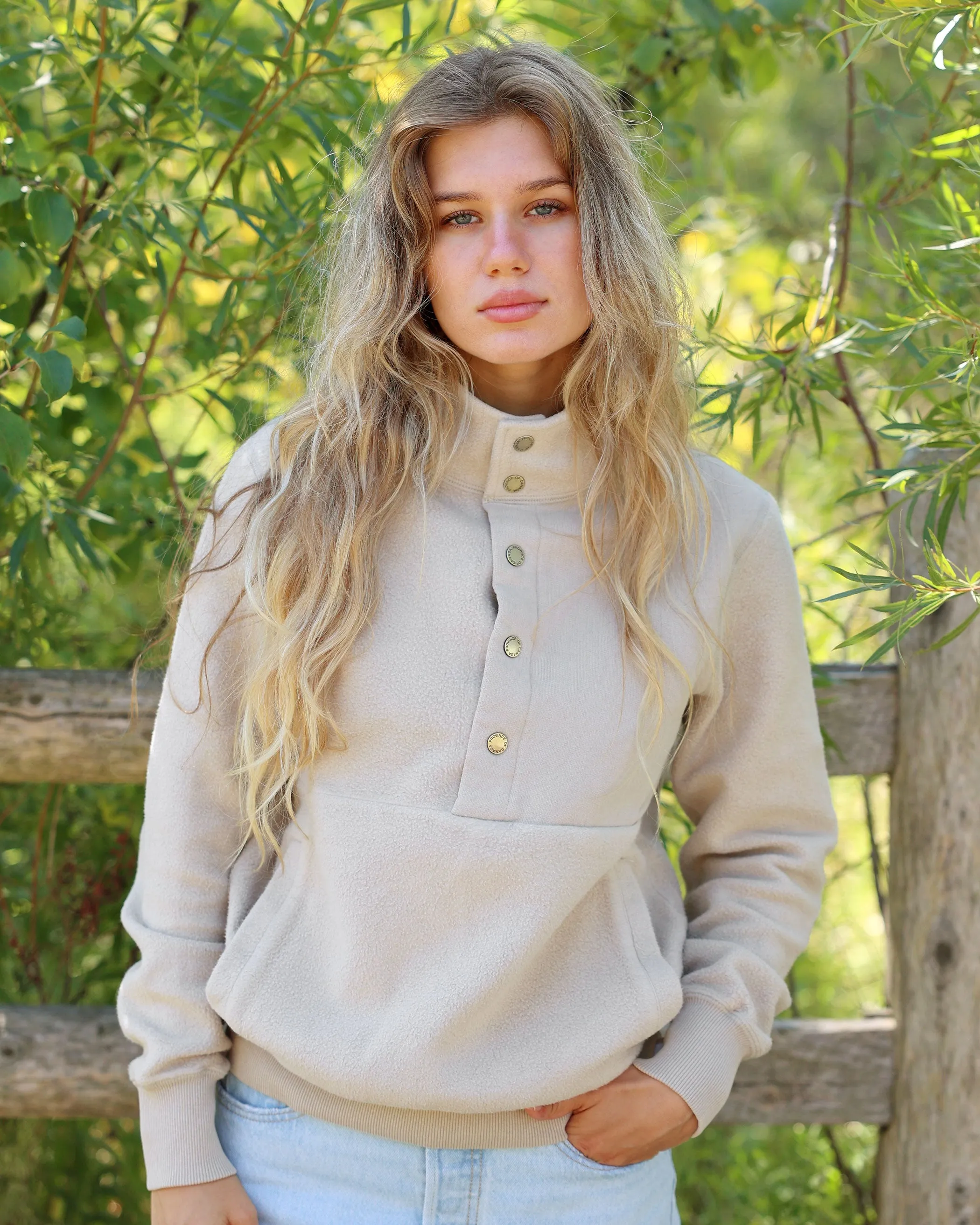 Reverse Fleece Pullover Sand - Unisex sold by Province of Canada product image thumbnail 2