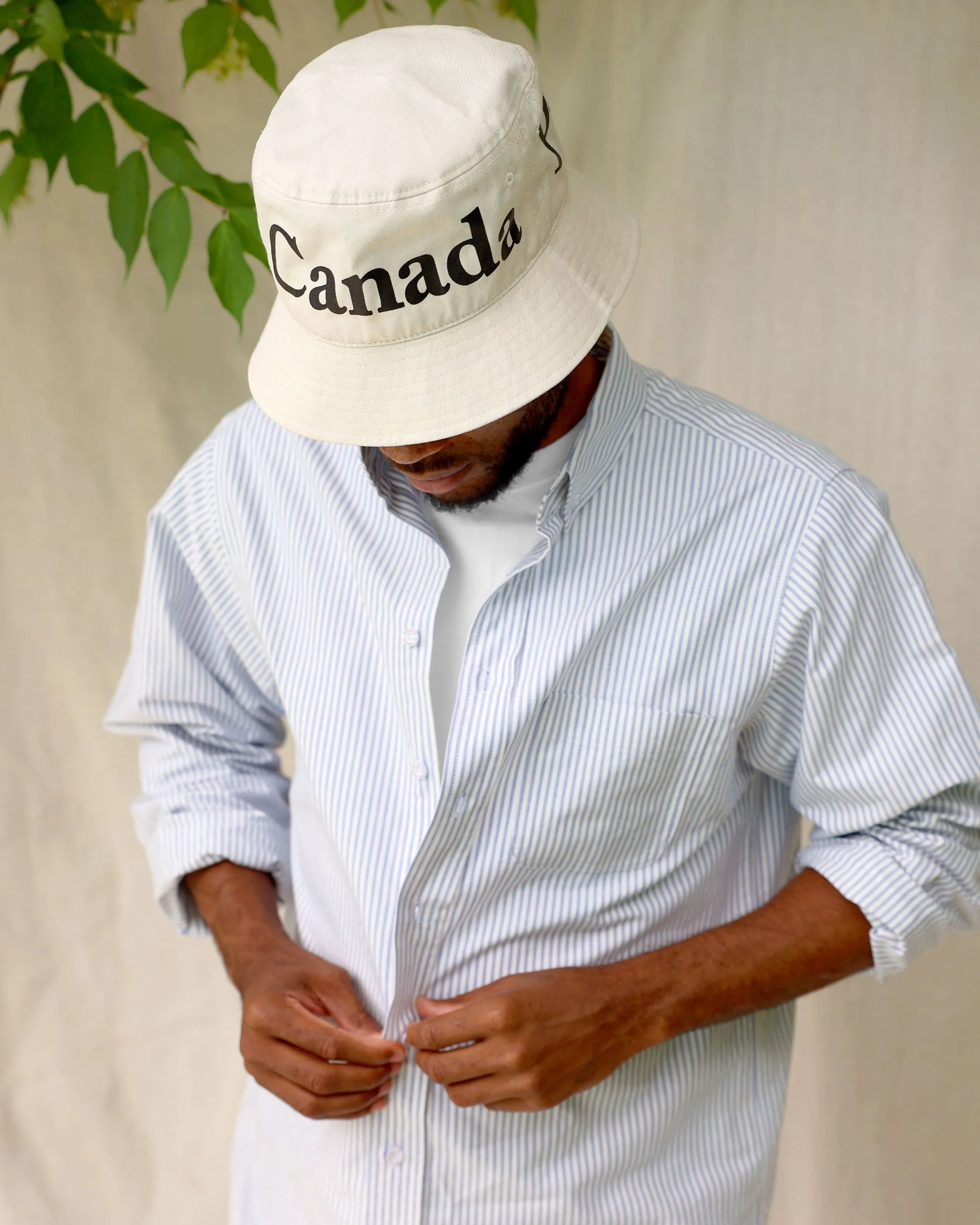 Oxford Stripe Shirt Navy - Unisex sold by Province of Canada product image thumbnail 4
