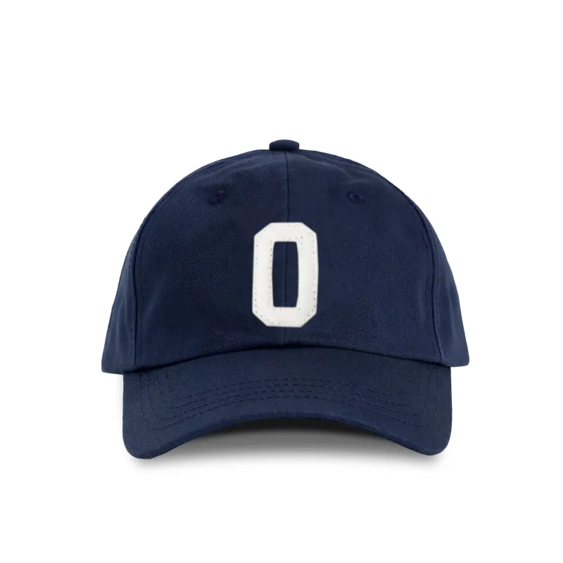 Letter O Baseball Hat Navy made by Province of Canada