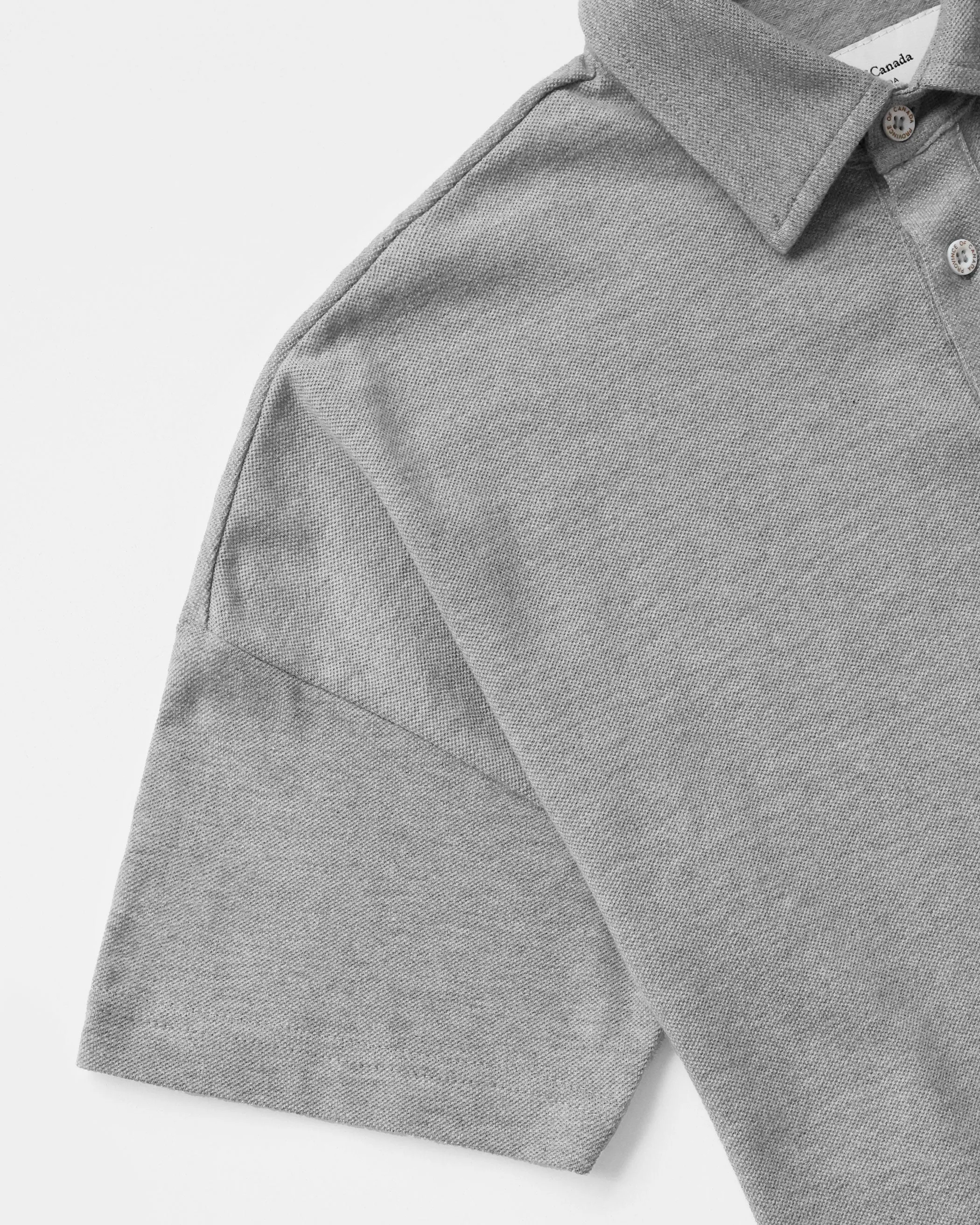 Flag Polo Boyfriend Dress Heather Grey sold by Province of Canada product image thumbnail 5