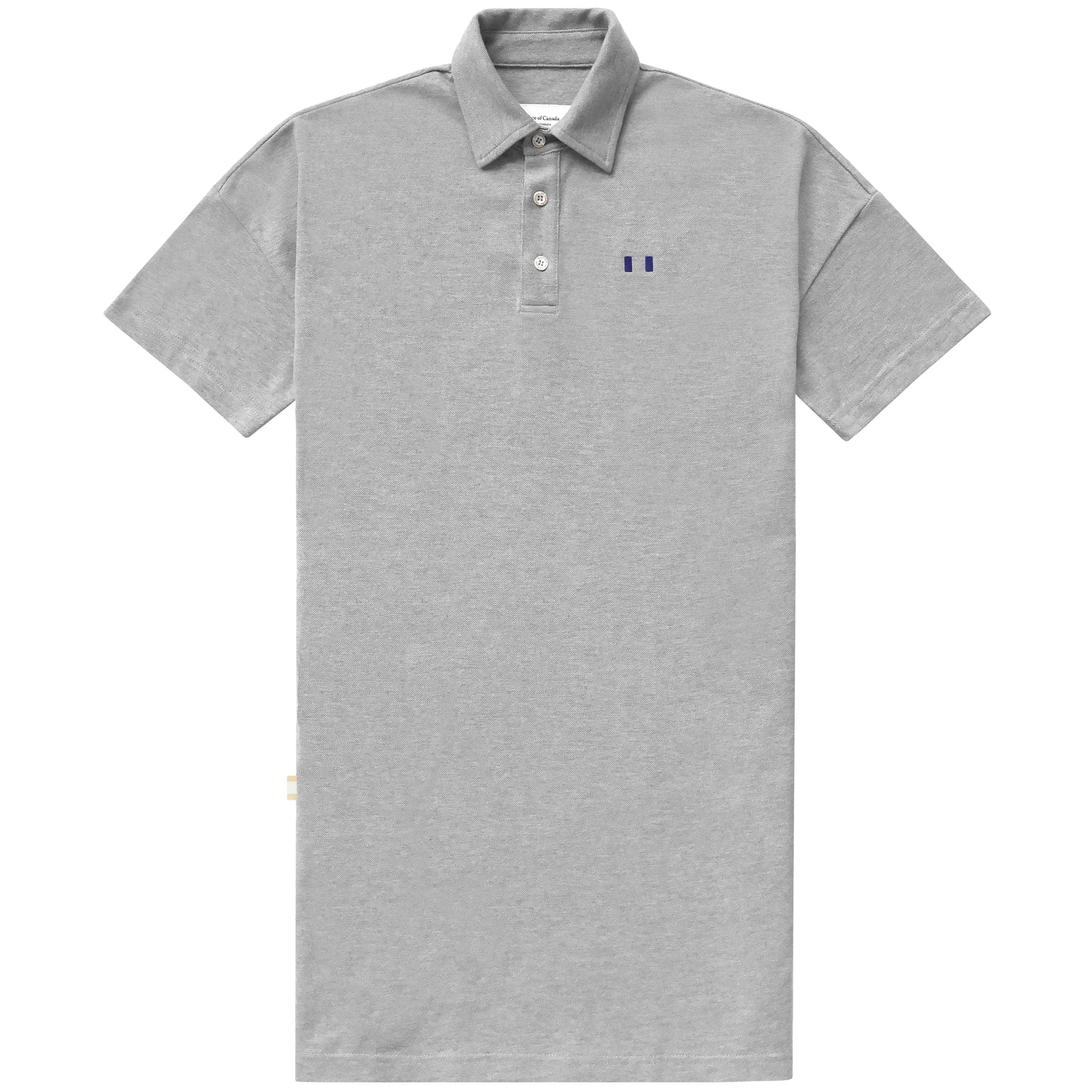 Flag Polo Boyfriend Dress Heather Grey sold by Province of Canada