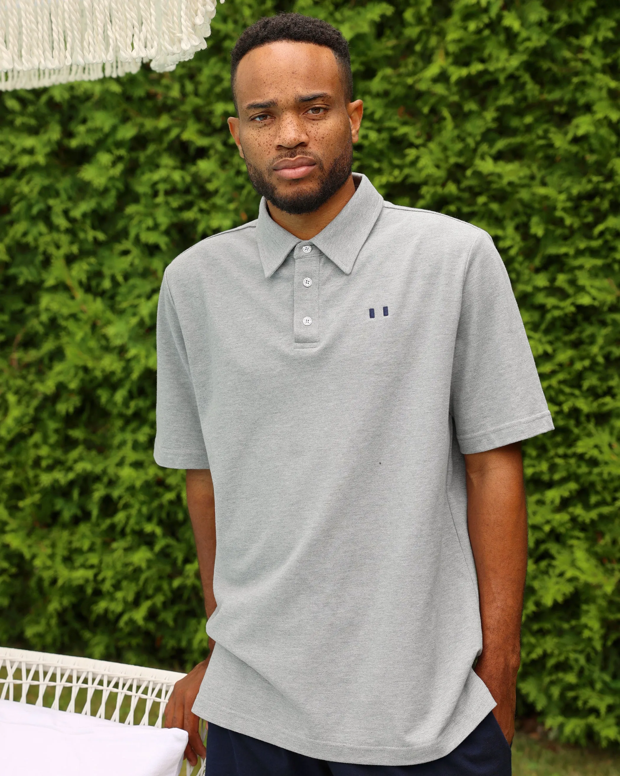 Flag Polo Shirt Heather Grey - Unisex sold by Province of Canada product image thumbnail 2