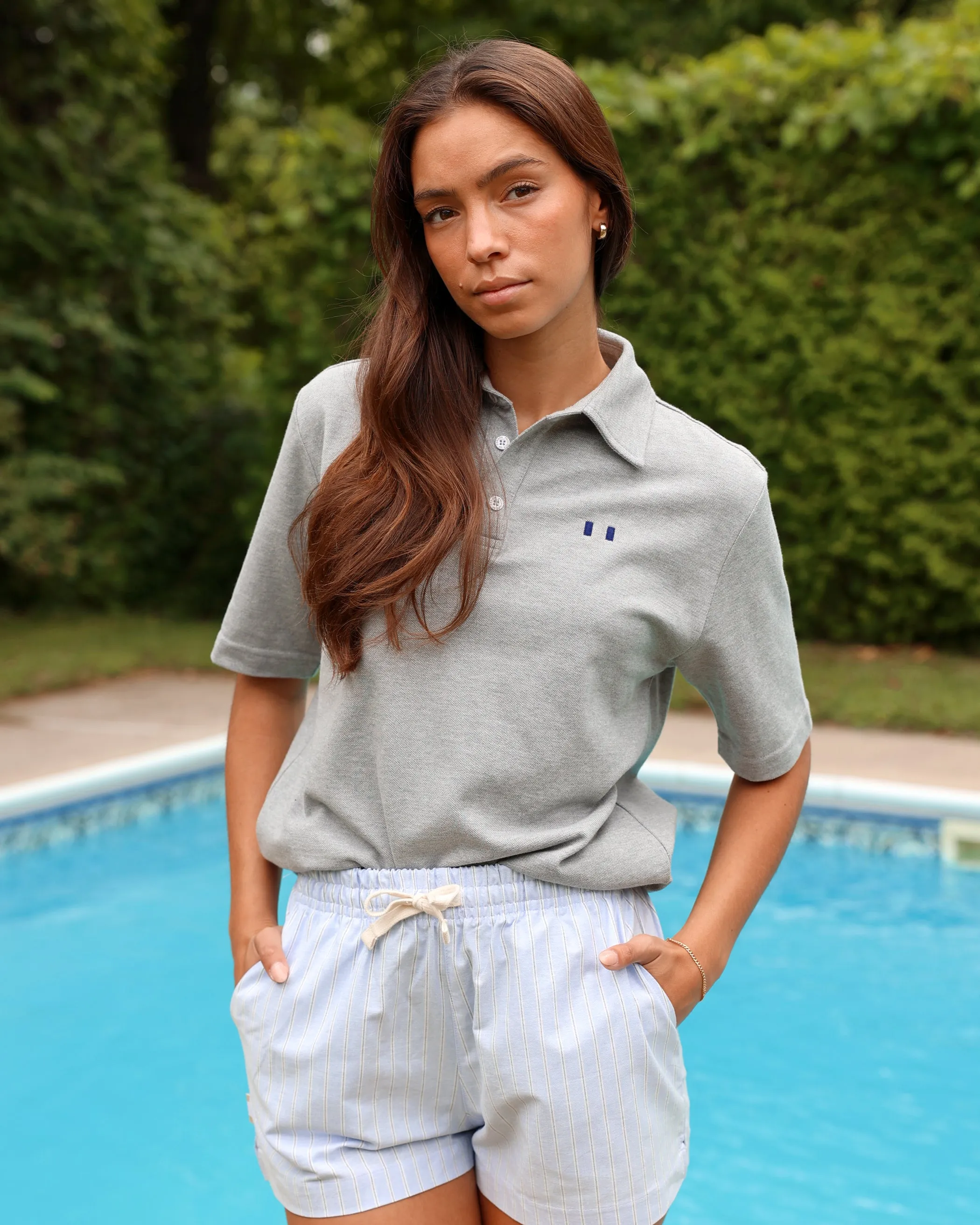 Flag Polo Shirt Heather Grey - Unisex sold by Province of Canada product image thumbnail 3