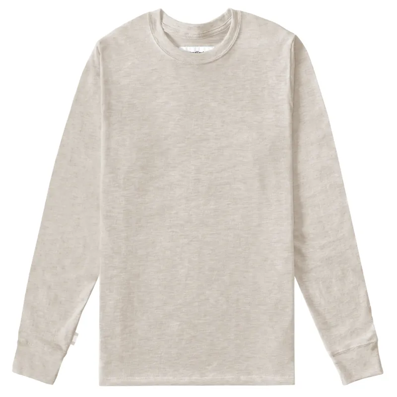 Monday Long Sleeve Tee Oatmeal - Unisex sold by Province of Canada