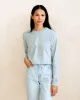 Monday Long Sleeve Crop Top Blueish sold by Province of Canada