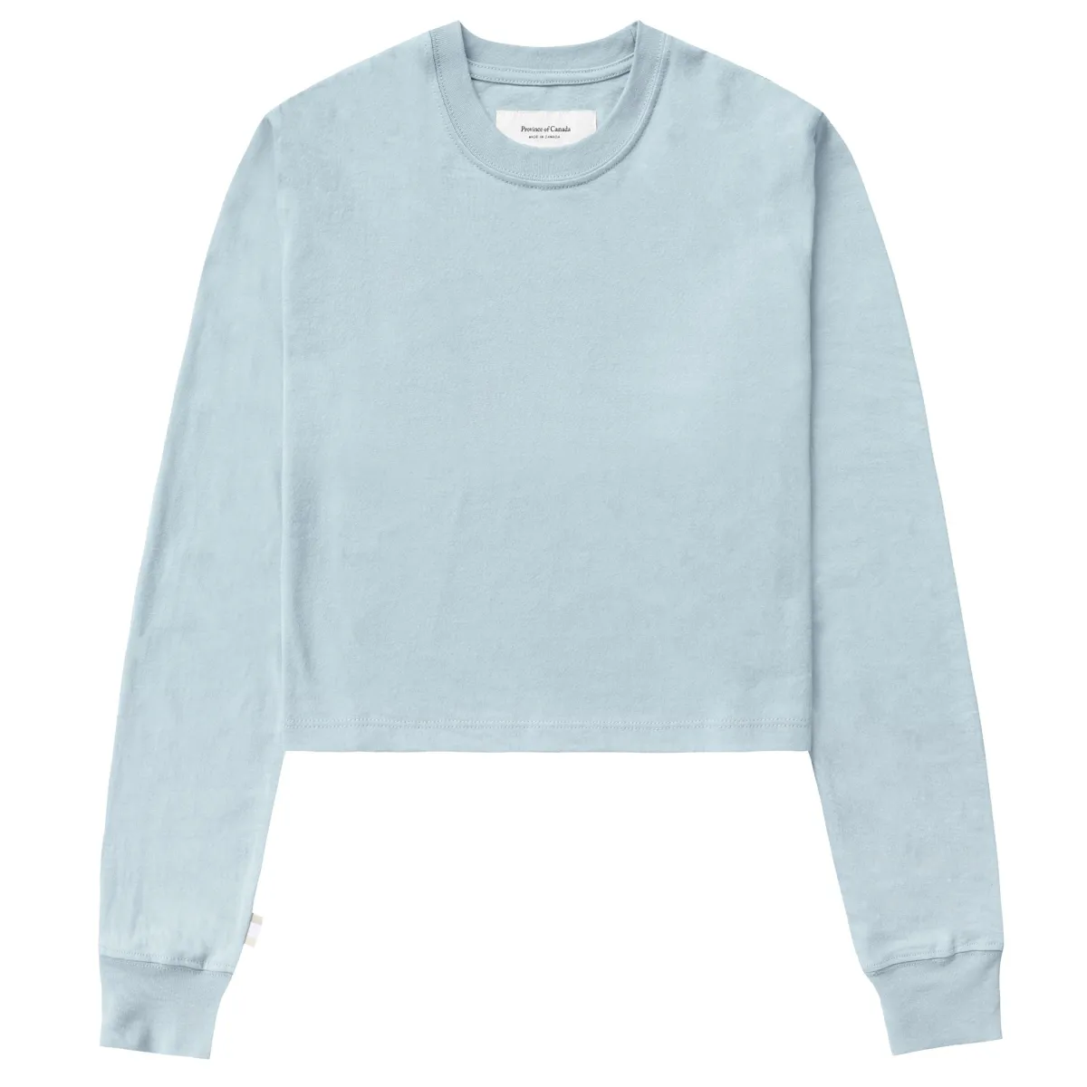 Monday Long Sleeve Crop Top Blueish sold by Province of Canada