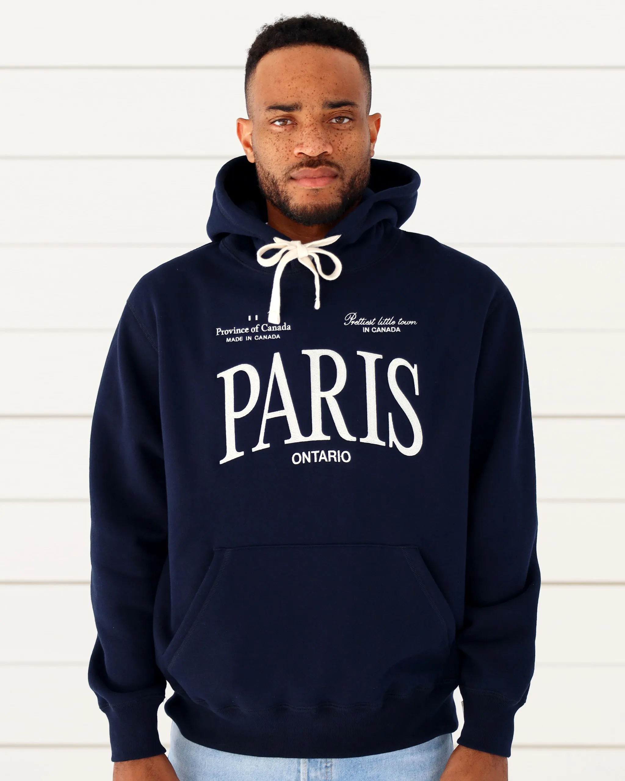 Paris Ontario Fleece Hoodie Navy - Unisex sold by Province of Canada product image thumbnail 3
