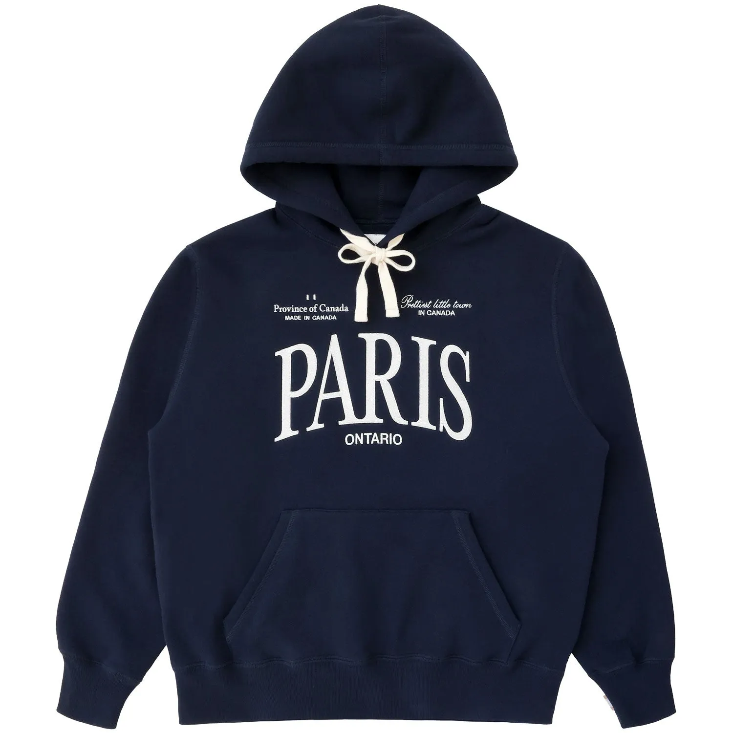 Paris Ontario Fleece Hoodie Navy - Unisex sold by Province of Canada