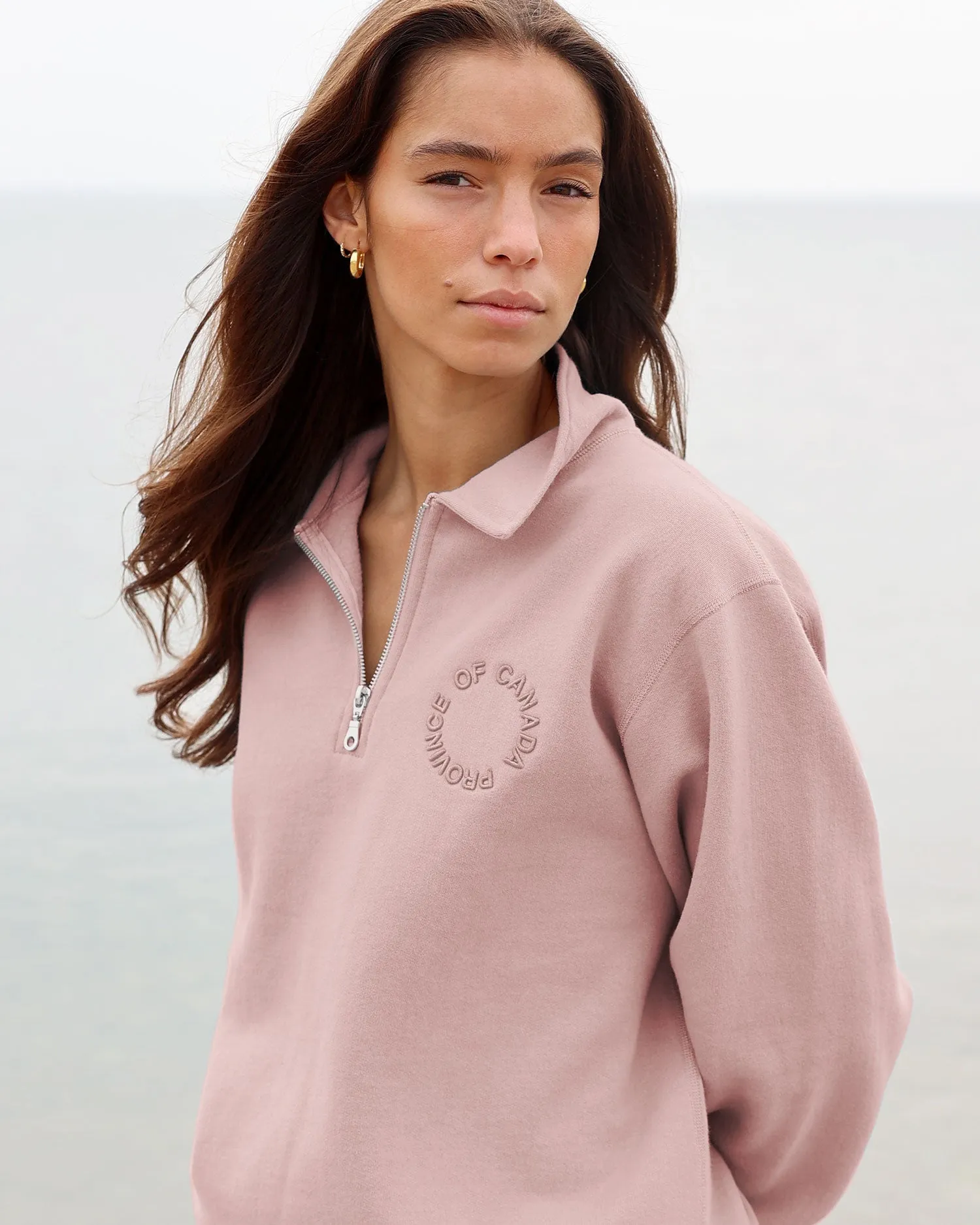 Half Zip Fleece Sweatshirt Dusk - Unisex sold by Province of Canada product image thumbnail 2