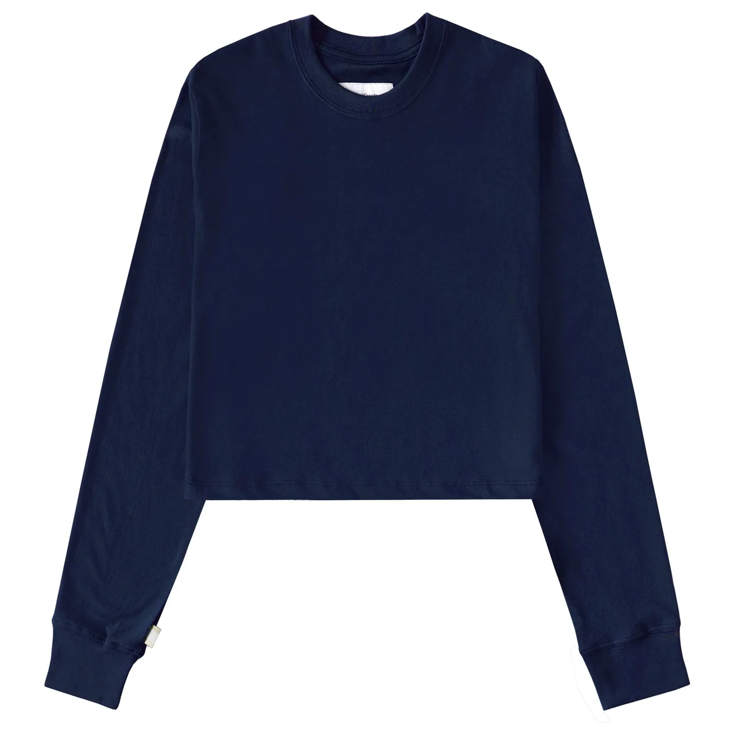 Monday Long Sleeve Crop Top Navy sold by Province of Canada
