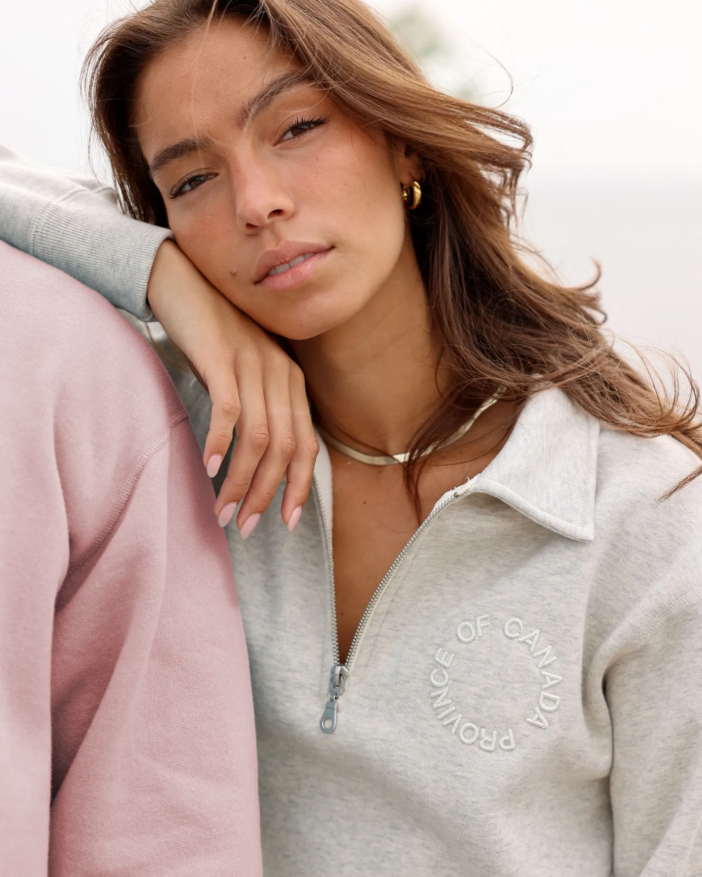 Half Zip Fleece Sweatshirt Eggshell - Unisex sold by Province of Canada product image thumbnail 4