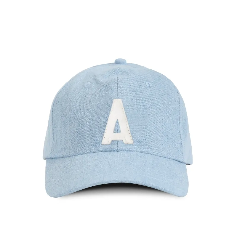 Letter A Baseball Hat Denim made by Province of Canada