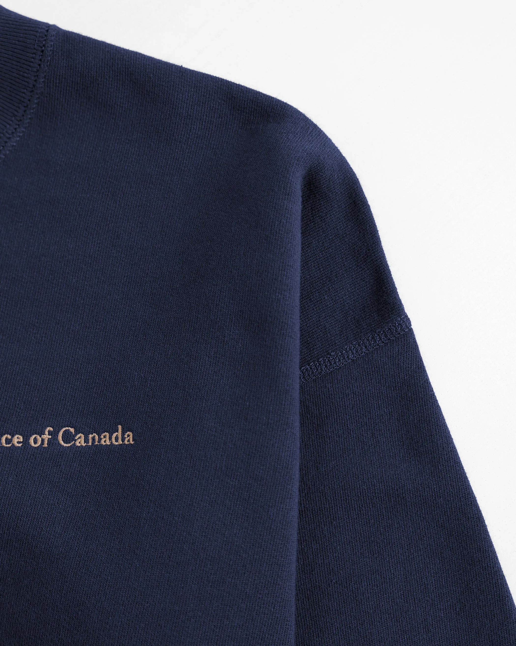 French Terry Crop Sweatshirt Navy sold by Province of Canada product image thumbnail 5