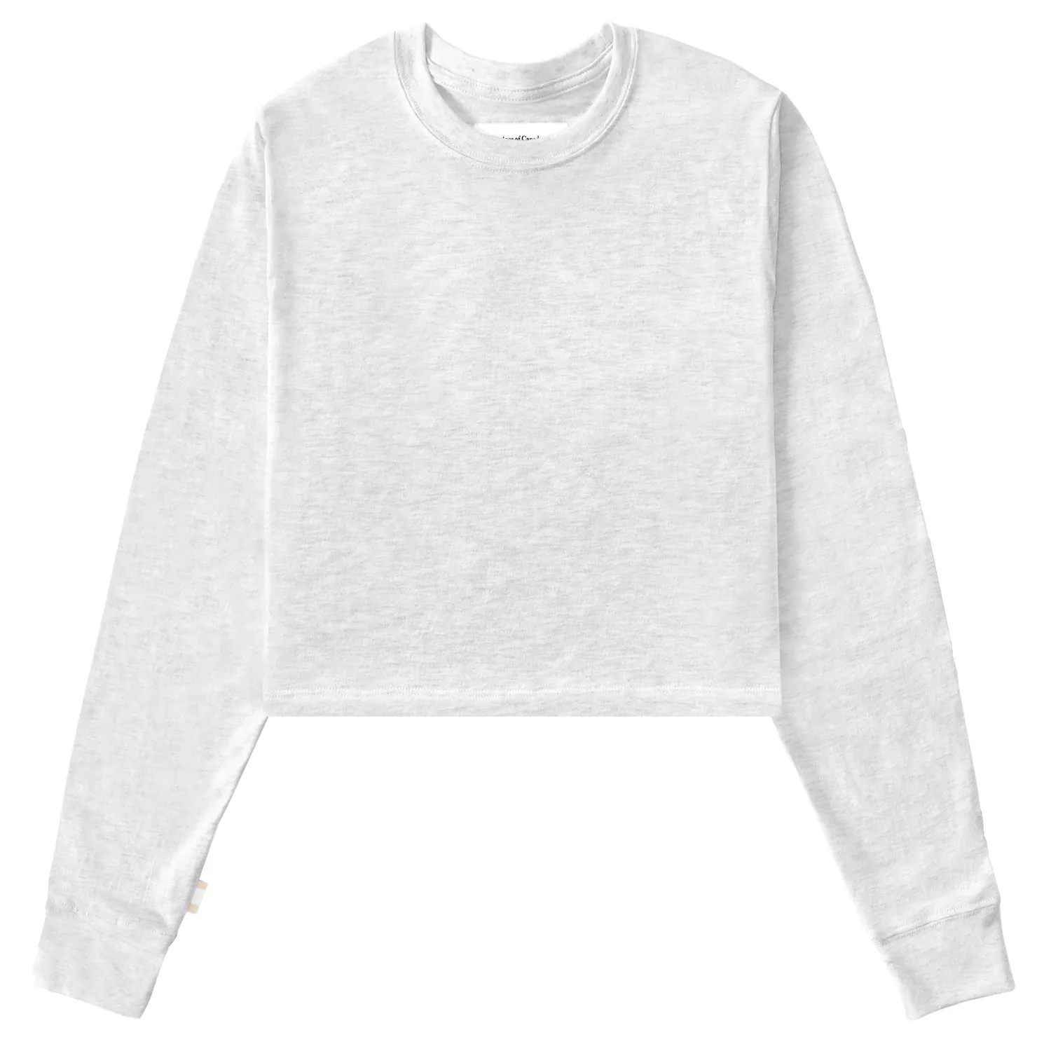 Monday Long Sleeve Crop Top Cloud sold by Province of Canada