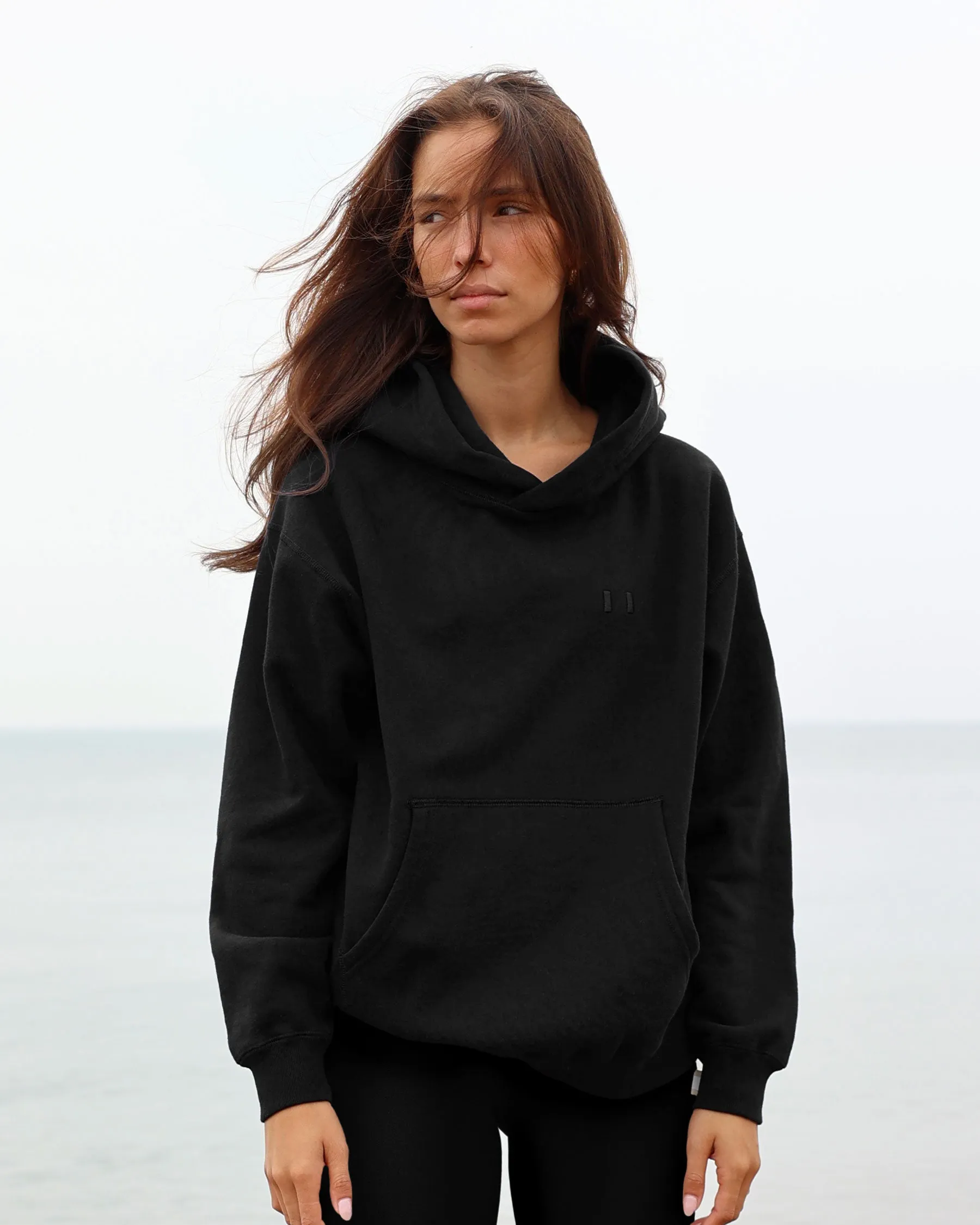 Flag Fleece Hoodie Black - Unisex sold by Province of Canada product image thumbnail 2