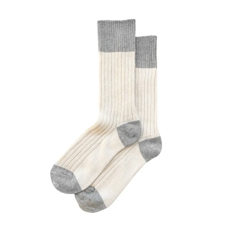 Cream Block Sock sold by Province of Canada