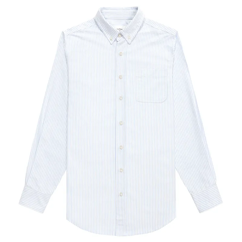 Oxford Stripe Shirt Blue - Unisex sold by Province of Canada