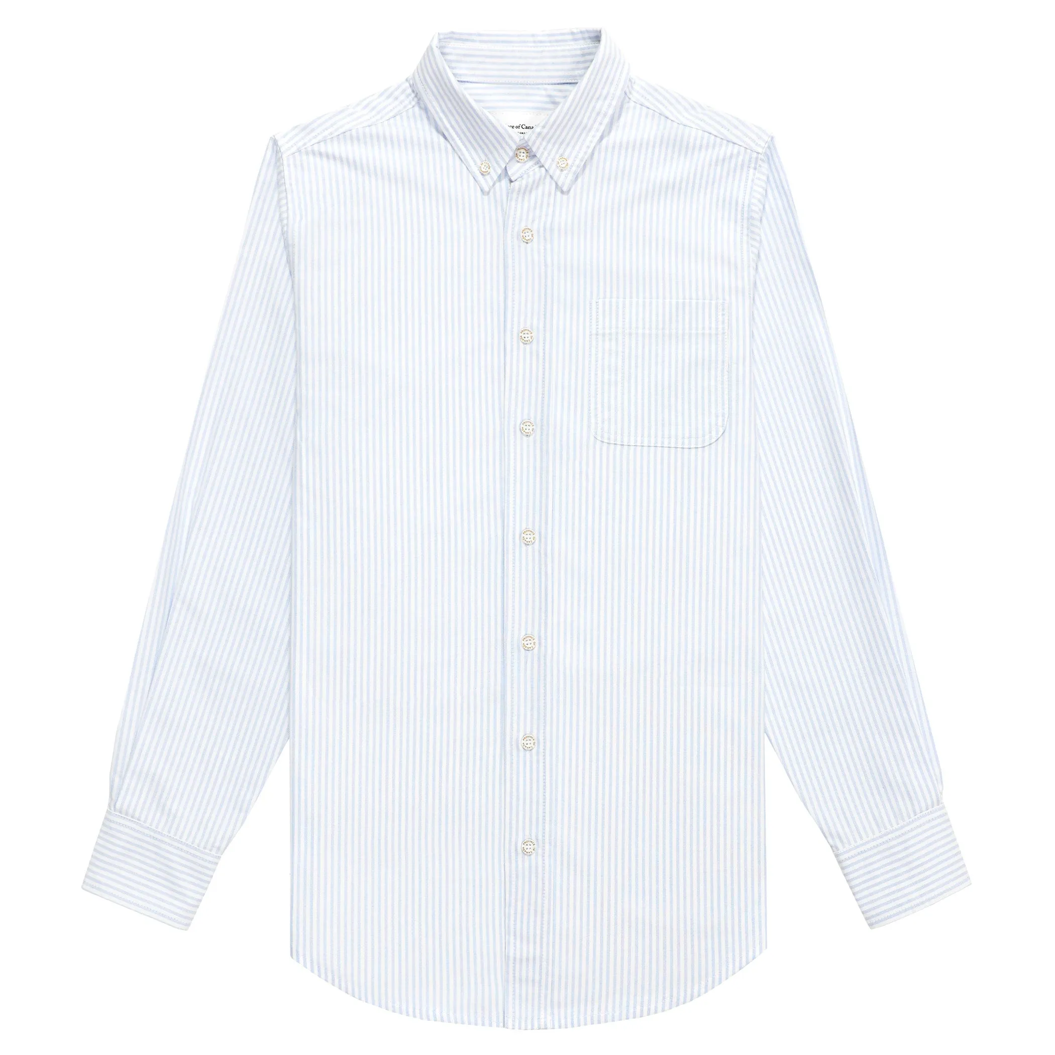 Oxford Stripe Shirt Blue - Unisex sold by Province of Canada