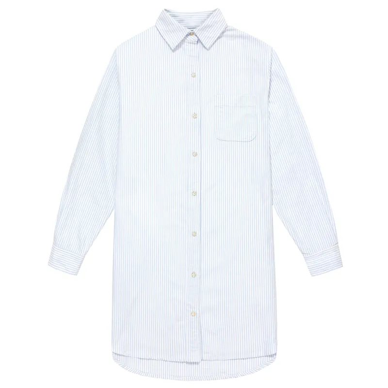 Oxford Stripe Dress Blue made by Province of Canada