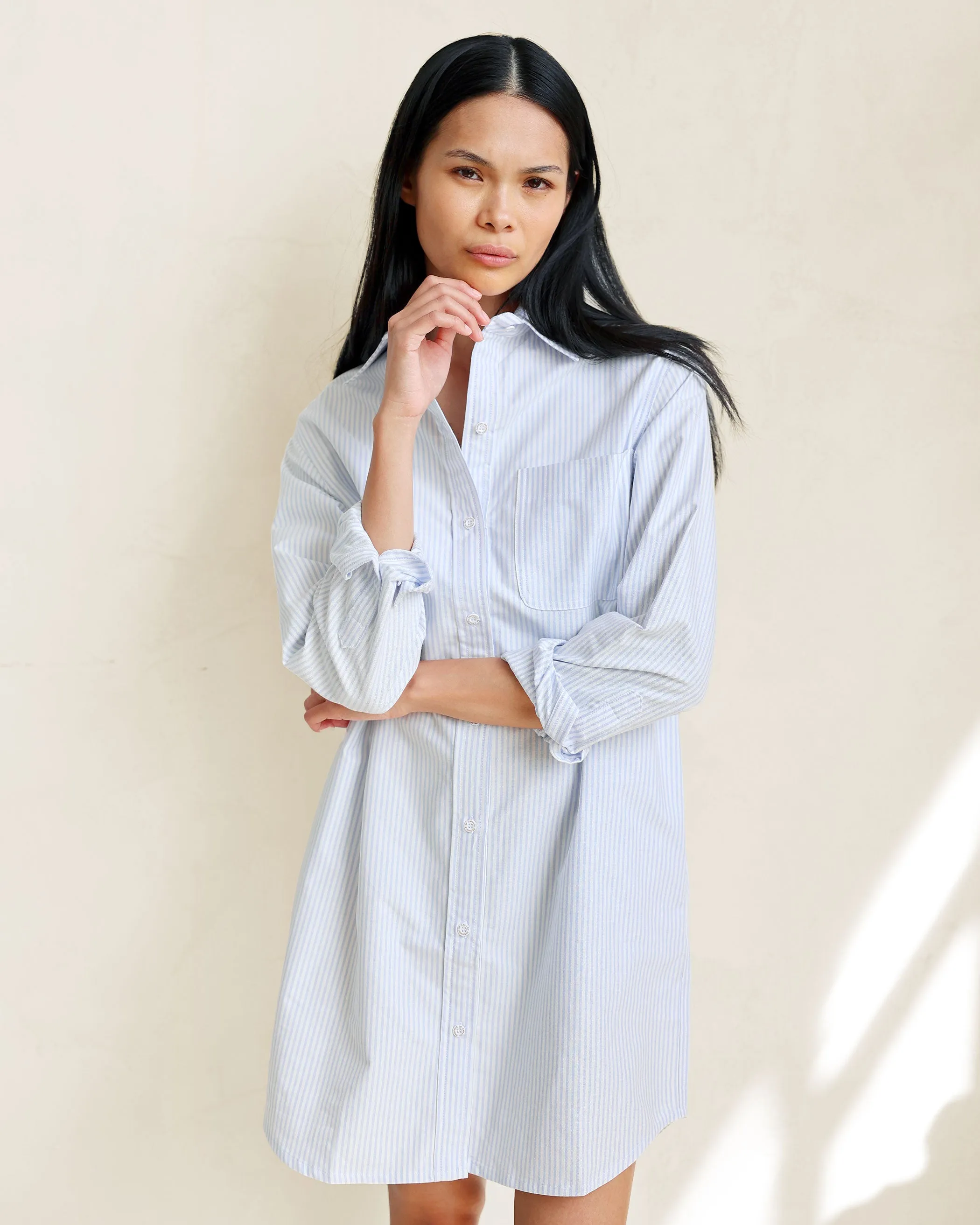Oxford Stripe Dress Blue sold by Province of Canada product image thumbnail 2