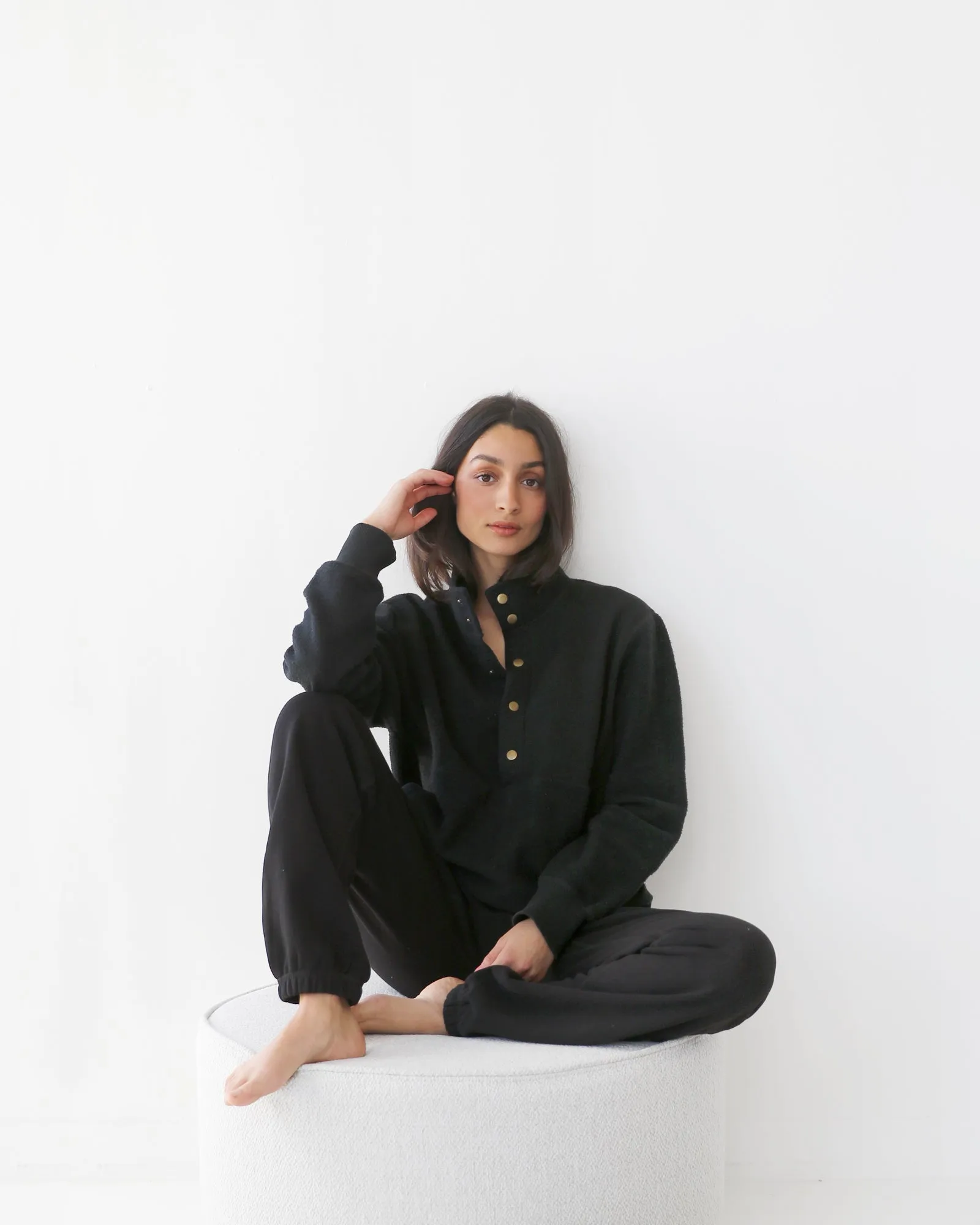 Reverse Fleece Pullover Black - Unisex sold by Province of Canada product image thumbnail 3