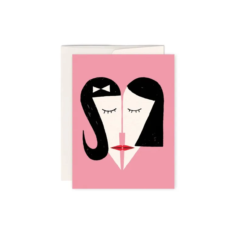 Love - Girl + Girl Greeting Card sold by Province of Canada