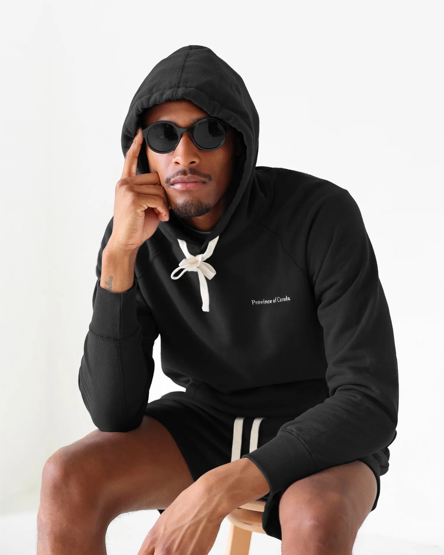 French Terry Hoodie Black - Unisex sold by Province of Canada product image thumbnail 2