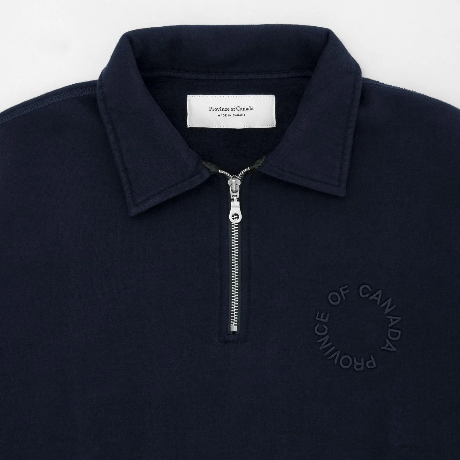 Half Zip Fleece Sweatshirt Navy - Unisex sold by Province of Canada product image thumbnail 4