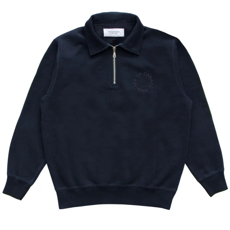 Half Zip Fleece Sweatshirt Navy - Unisex sold by Province of Canada