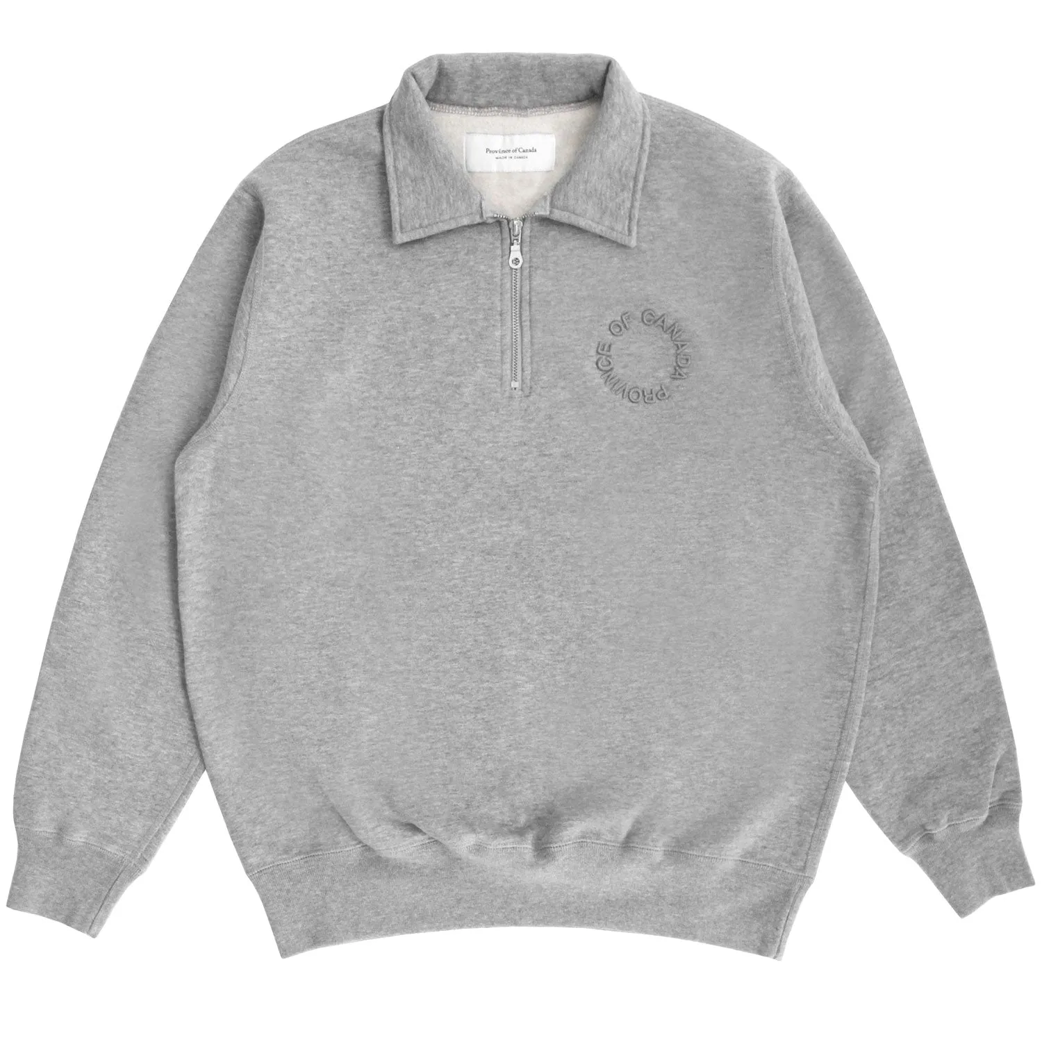 Half Zip Fleece Sweatshirt Heather Grey - Unisex sold by Province of Canada