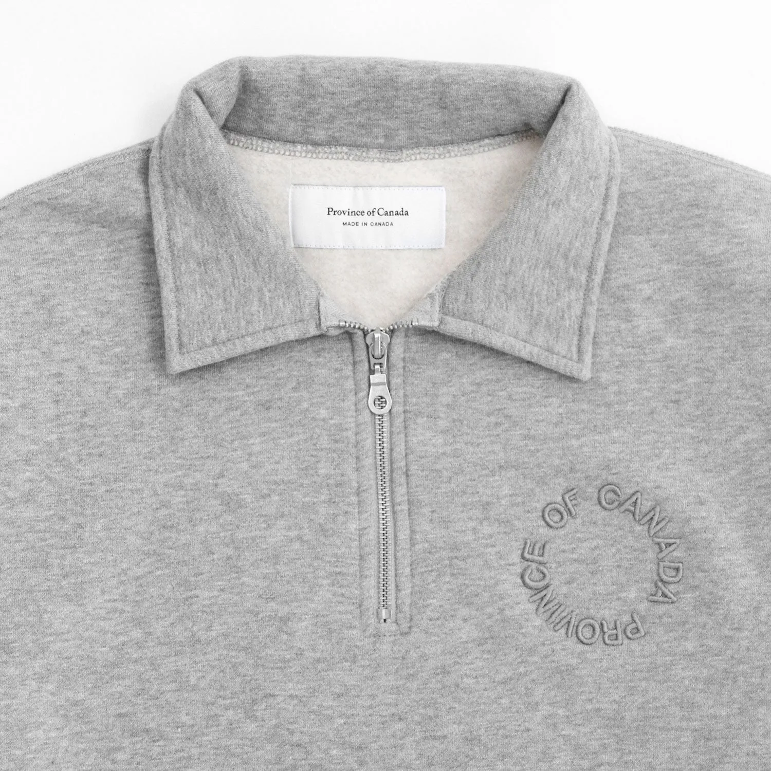 Half Zip Fleece Sweatshirt Heather Grey - Unisex sold by Province of Canada product image thumbnail 4