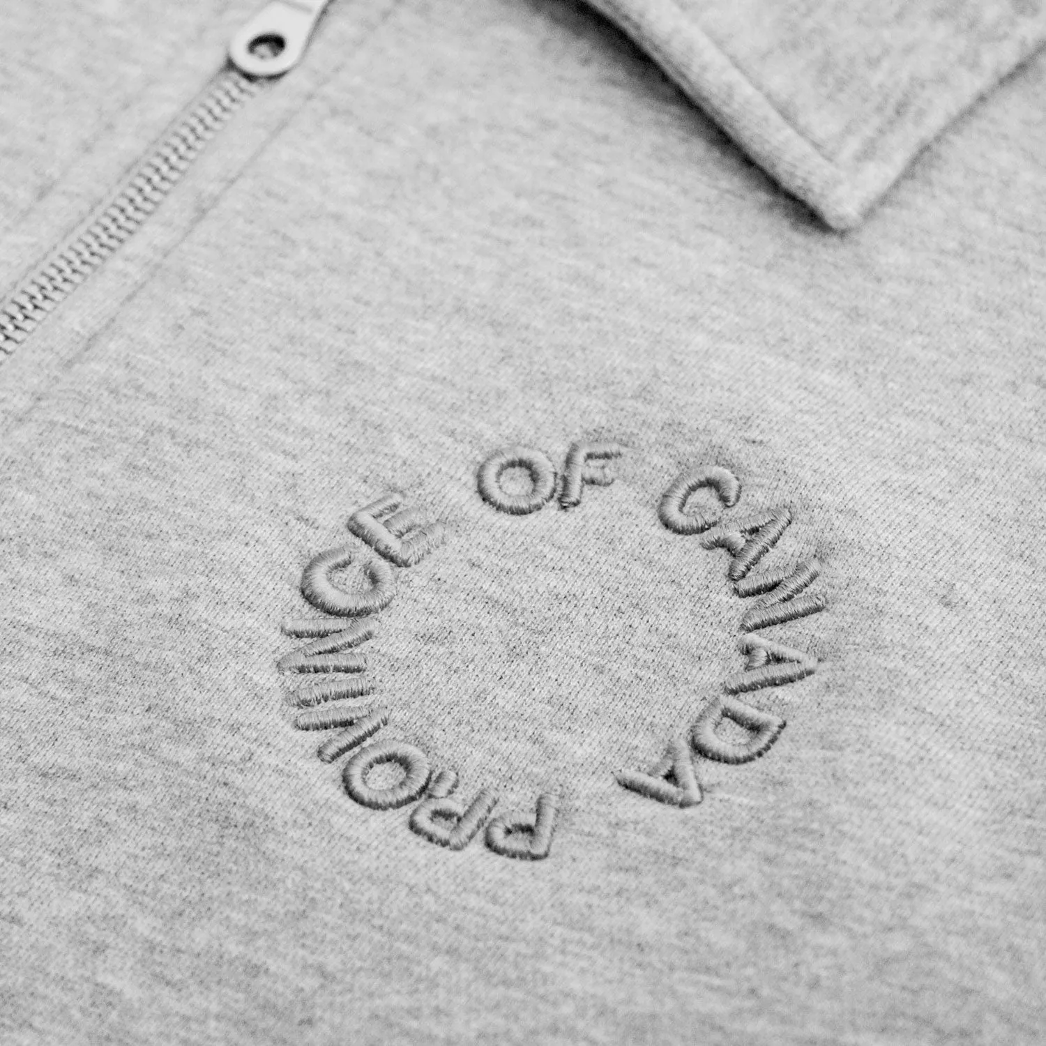 Half Zip Fleece Sweatshirt Heather Grey - Unisex sold by Province of Canada product image thumbnail 5