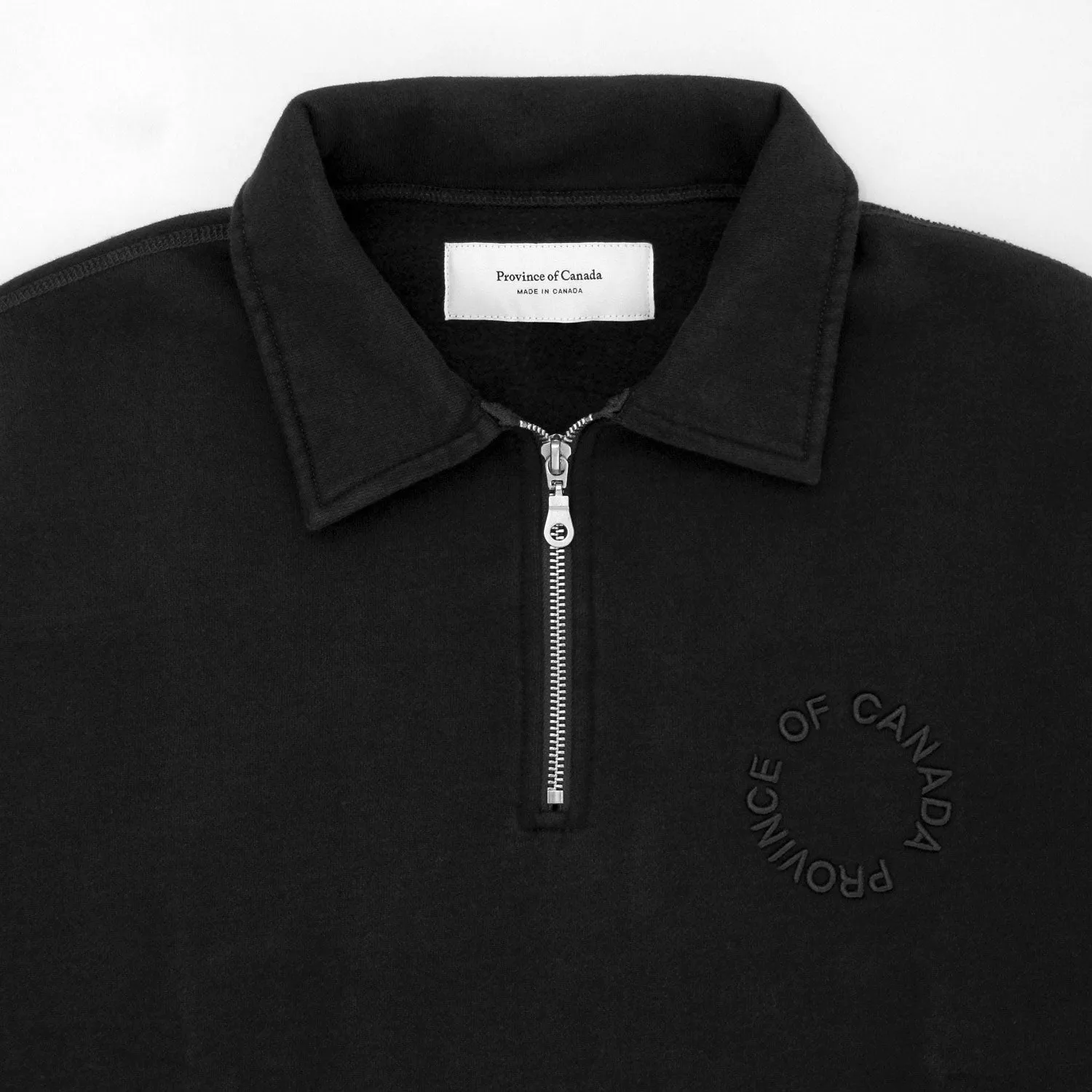 Half Zip Fleece Sweatshirt Black - Unisex sold by Province of Canada product image thumbnail 4