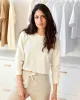 Monday Long Sleeve Crop Top Natural sold by Province of Canada