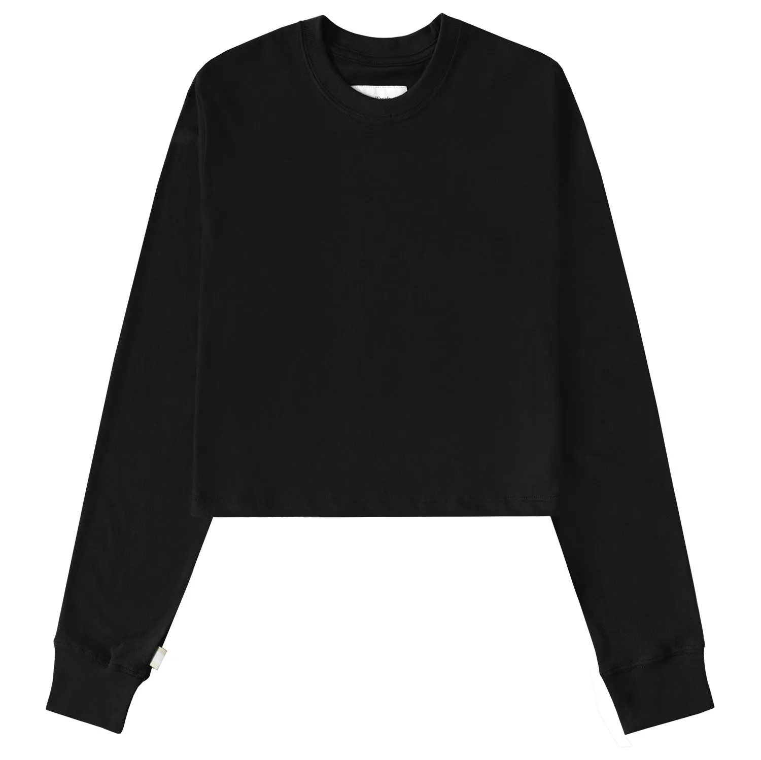 Monday Long Sleeve Crop Top Black sold by Province of Canada