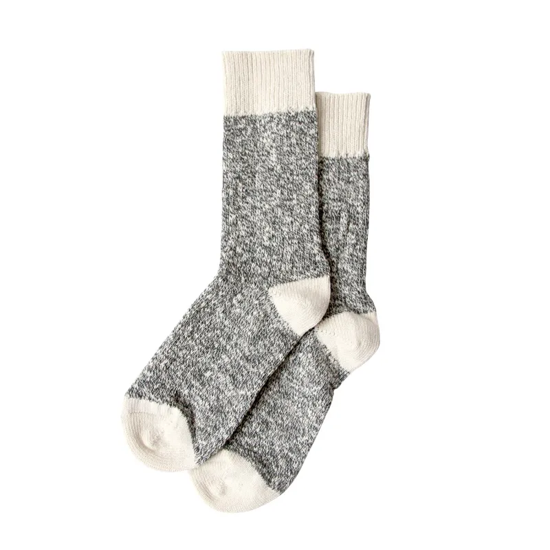 Heather Grey Block Sock made by Province of Canada