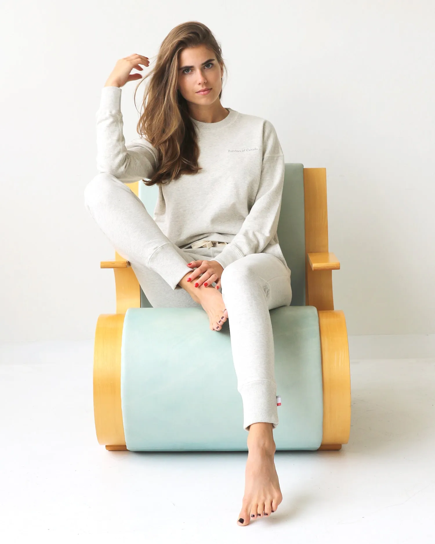 Skinny French Terry Sweatpant Eggshell - Unisex sold by Province of Canada product image thumbnail 3