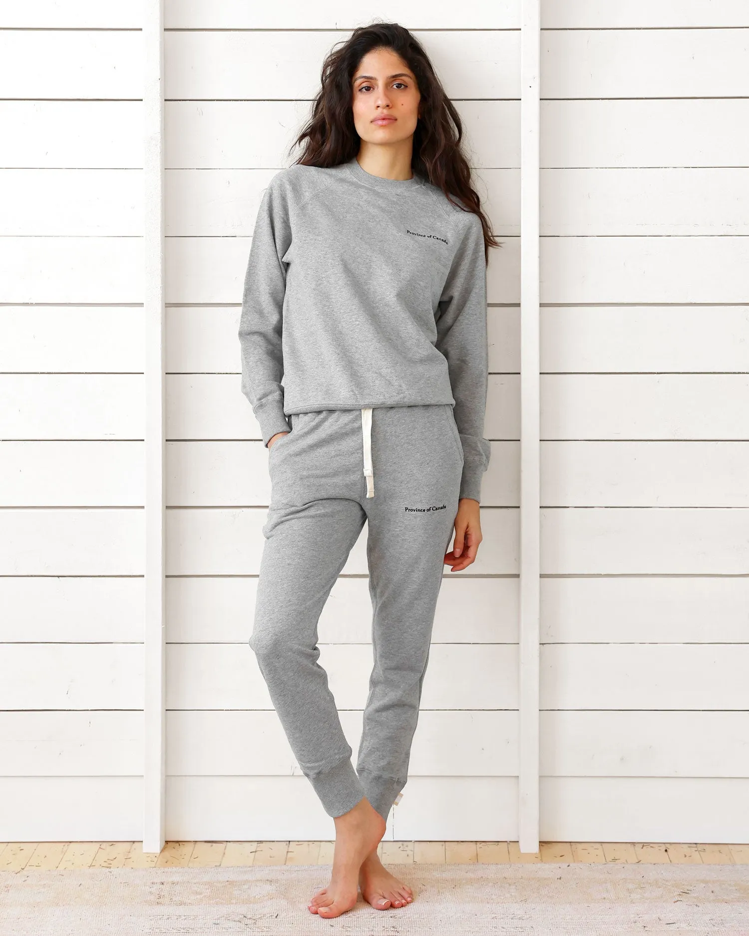 Skinny French Terry Sweatpant Heather Grey - Unisex sold by Province of Canada product image thumbnail 2
