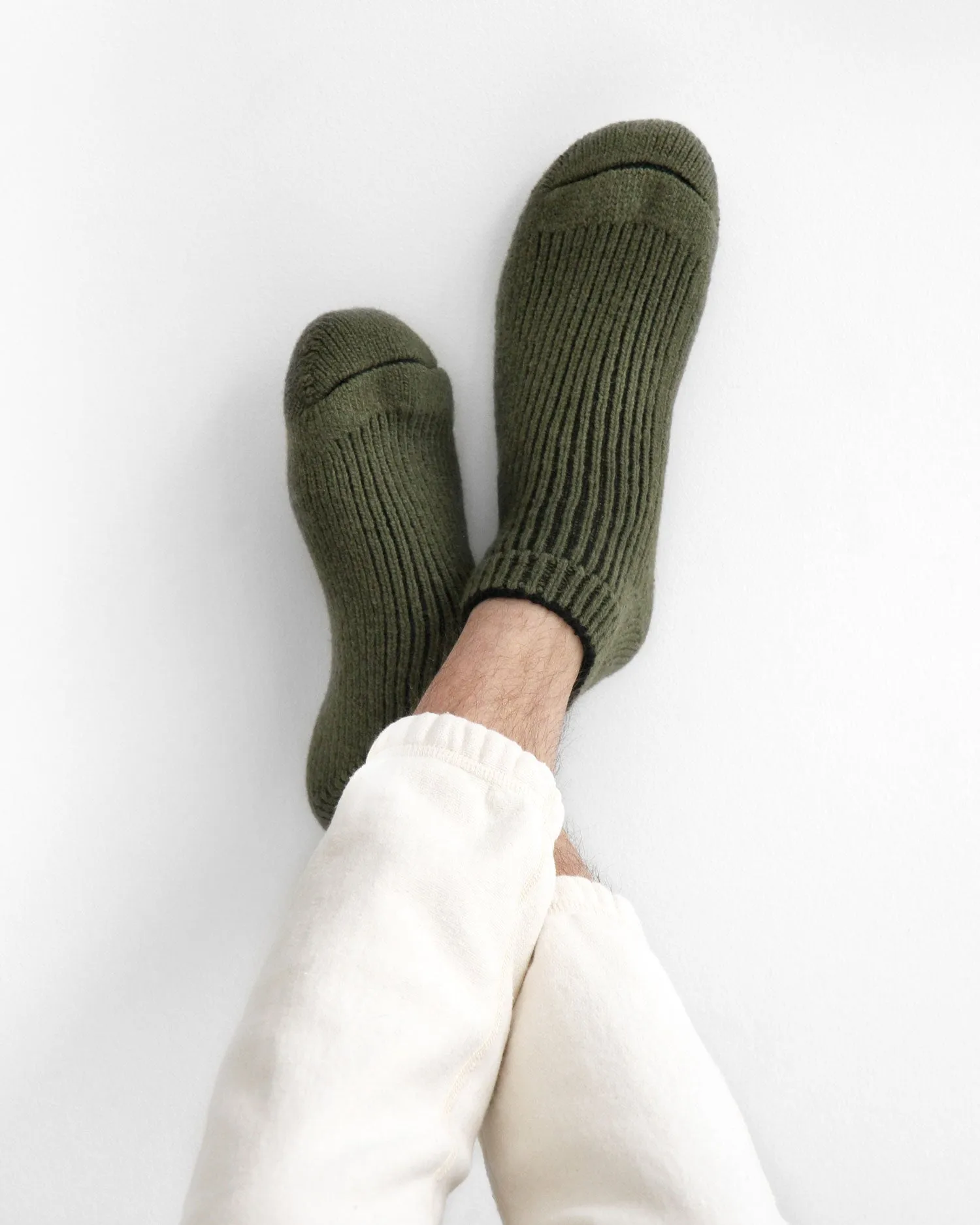 Slipper Sock Olive sold by Province of Canada product image thumbnail 2