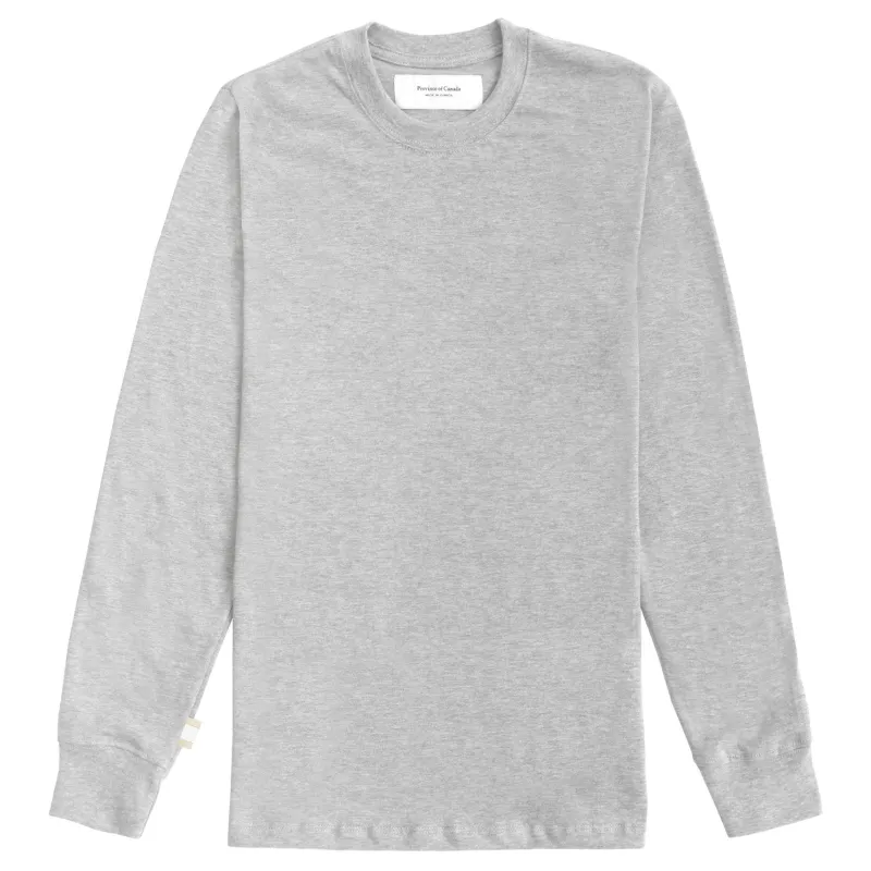 Monday Long Sleeve Tee Heather Grey - Unisex sold by Province of Canada